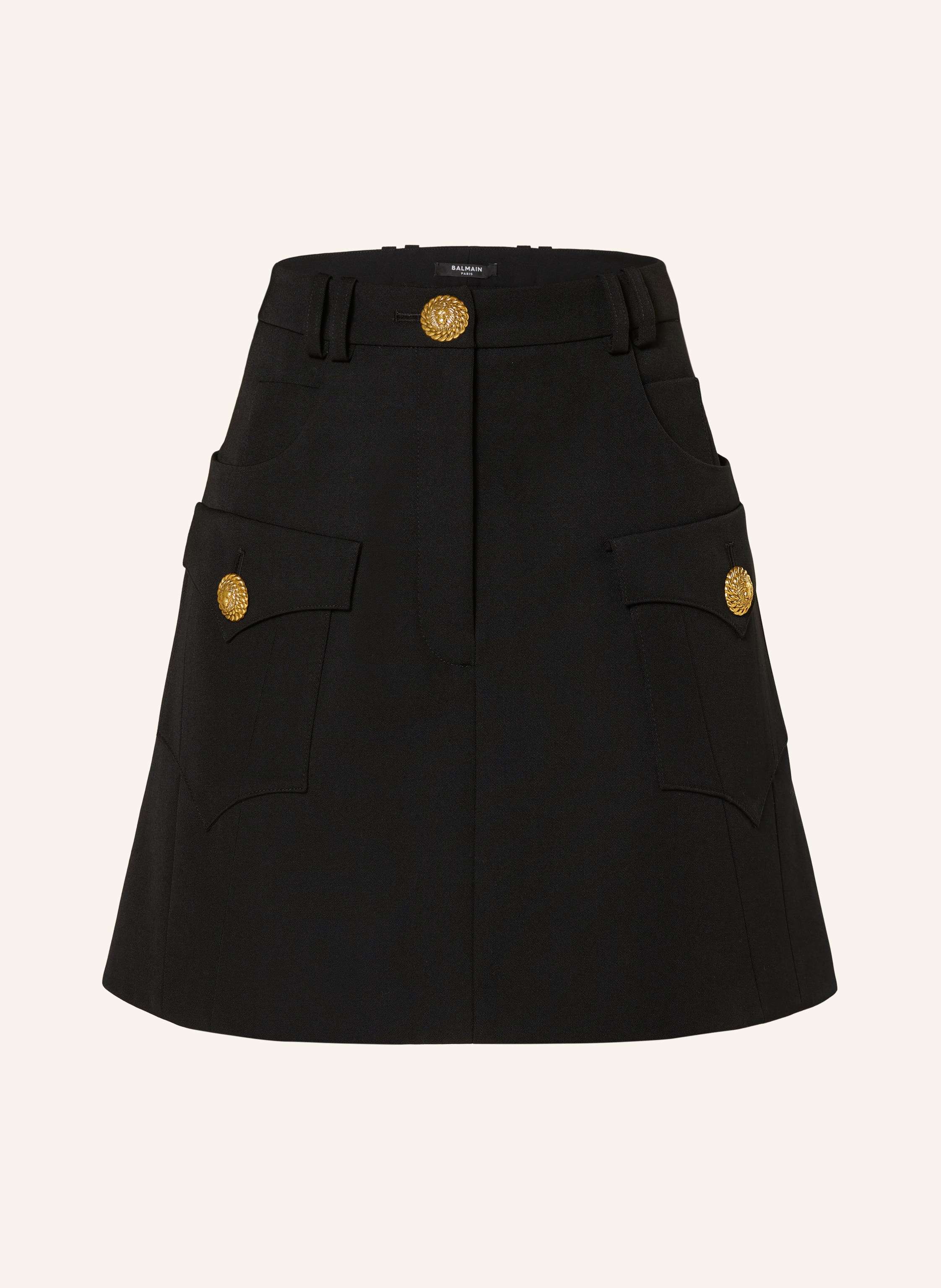 Balmain monogram-print cotton shirt | BALMAIN Skirt in black