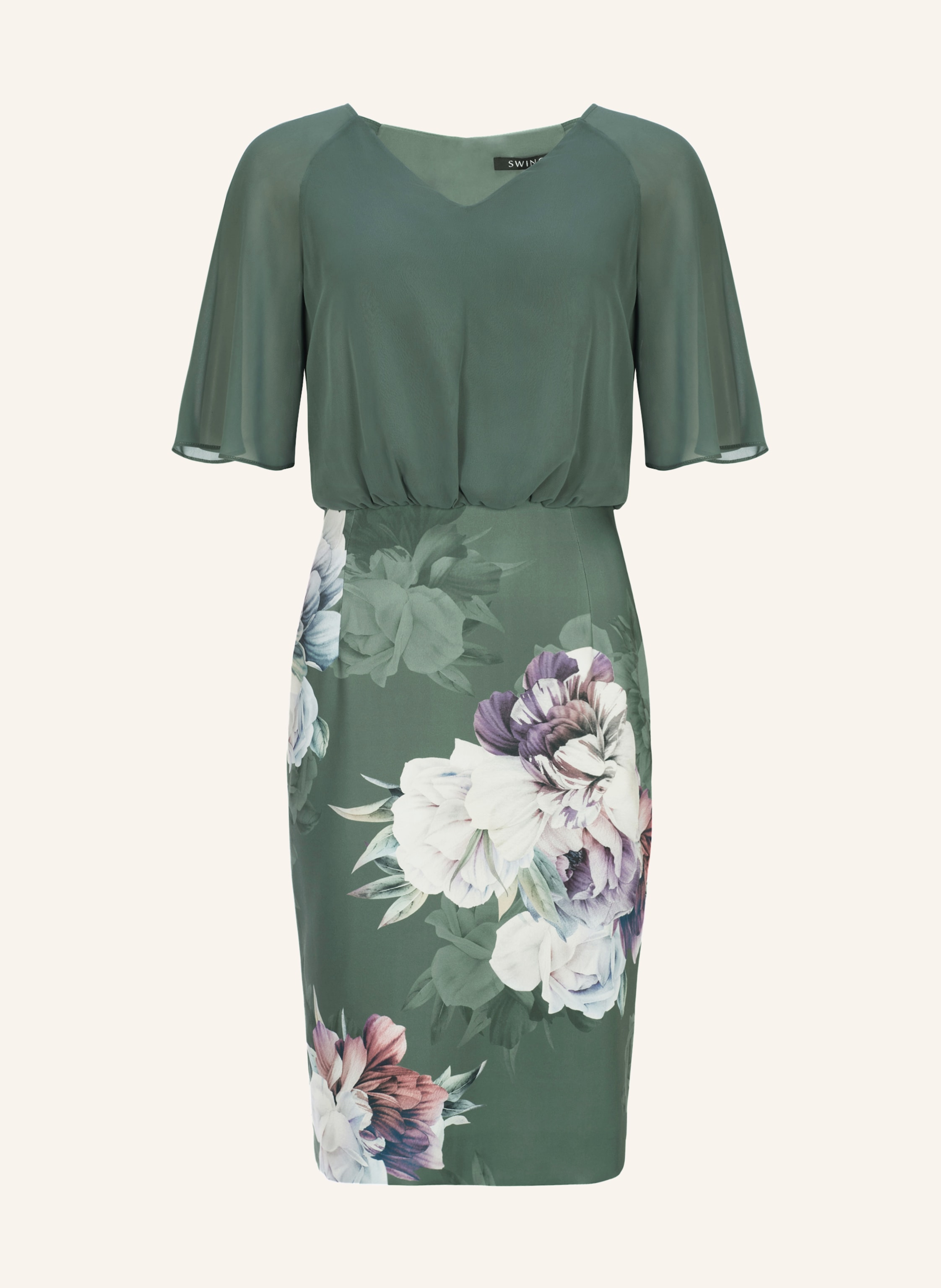 SWING Cocktail dress in mixed materials