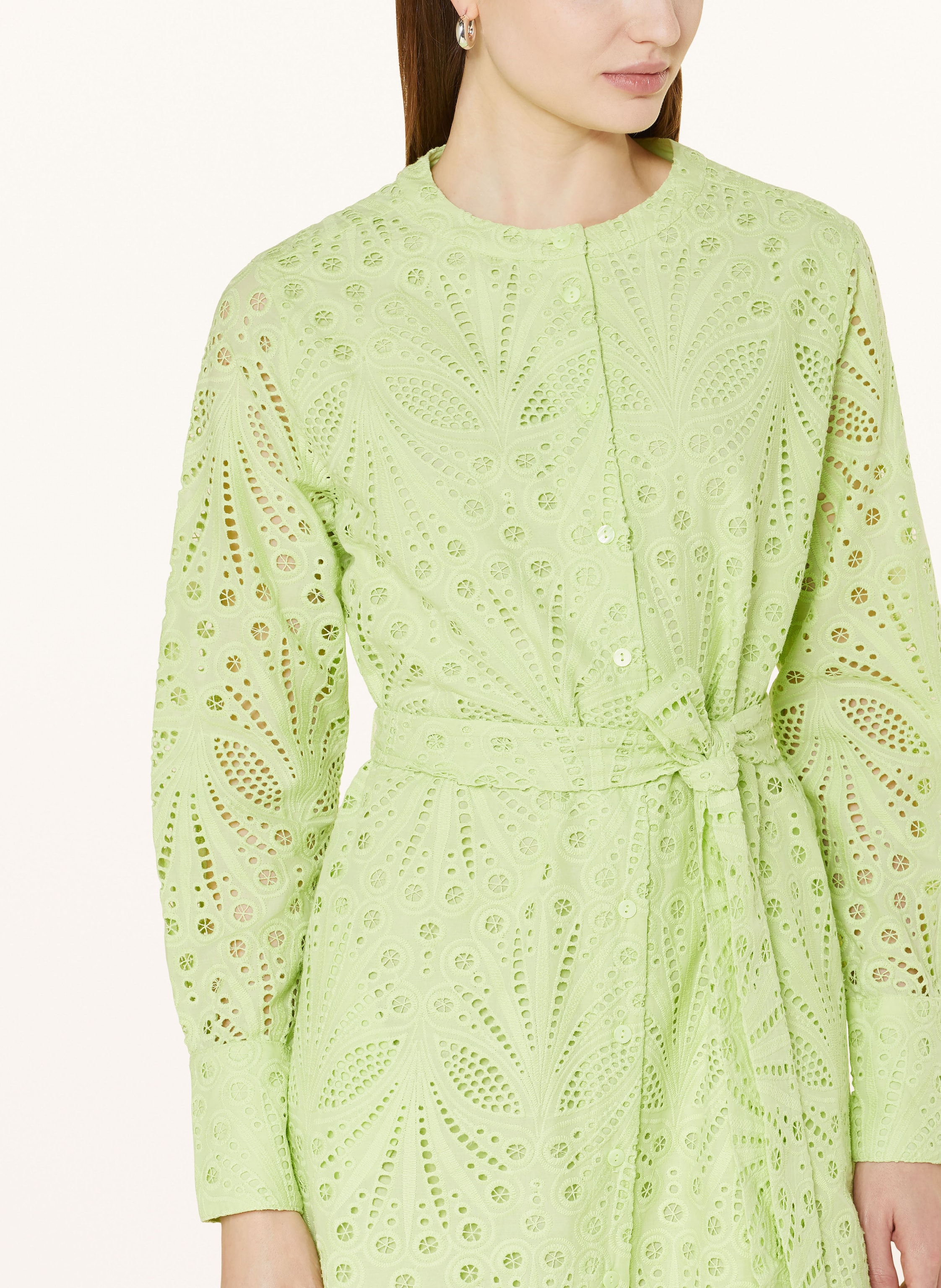 Thumbnail - Darling Harbour Kleid Aus Lochspitze gruen