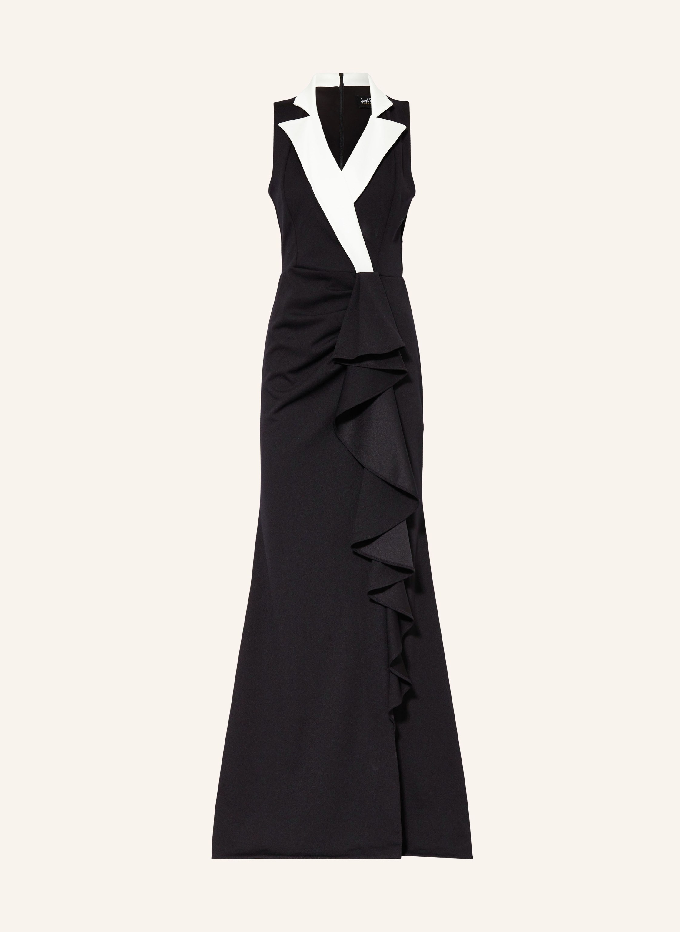 Black dress cheap with white frill