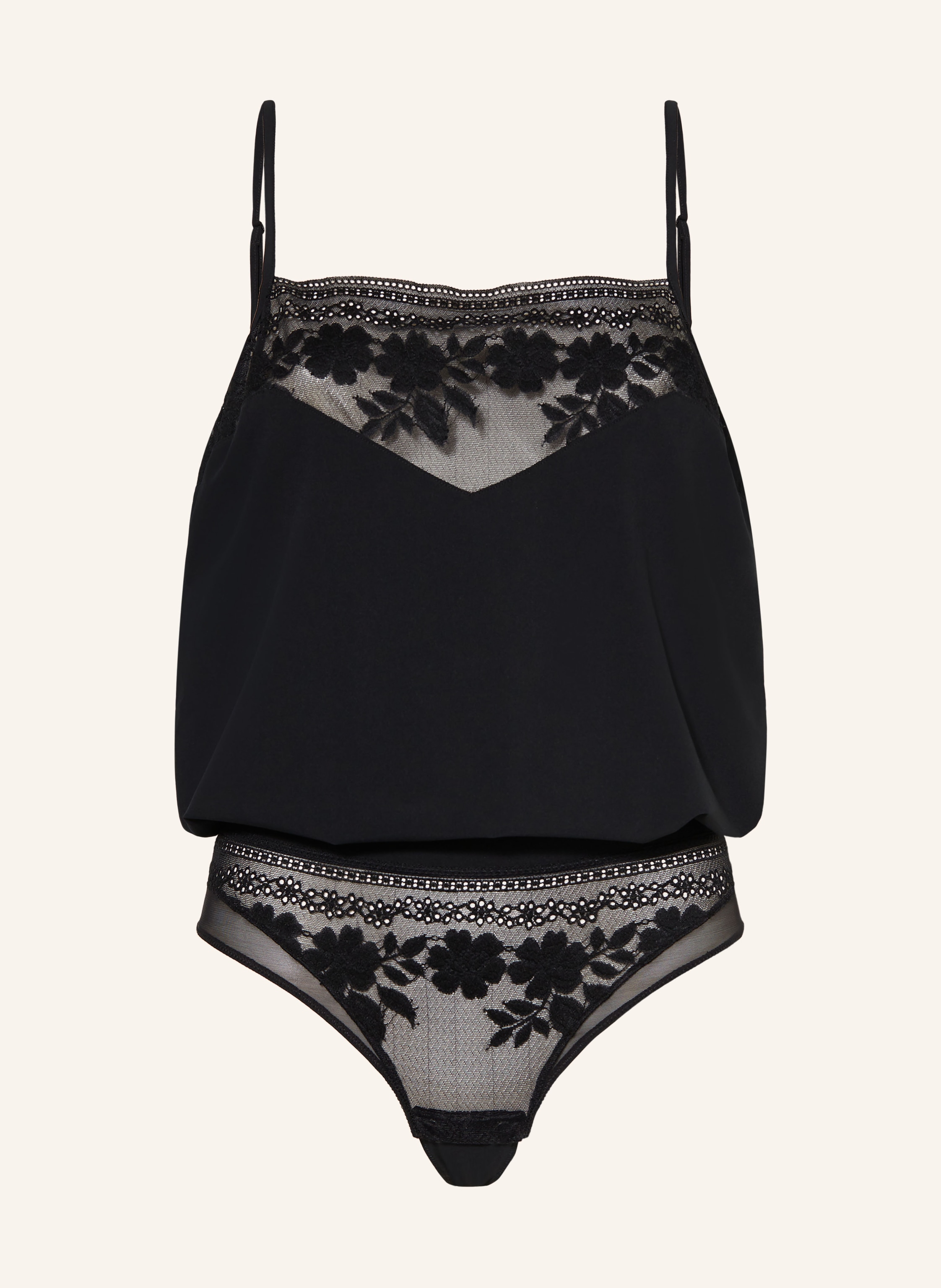 Simone Perele Wish Embroidered Black Tanga Thong L11141 Size XS (1