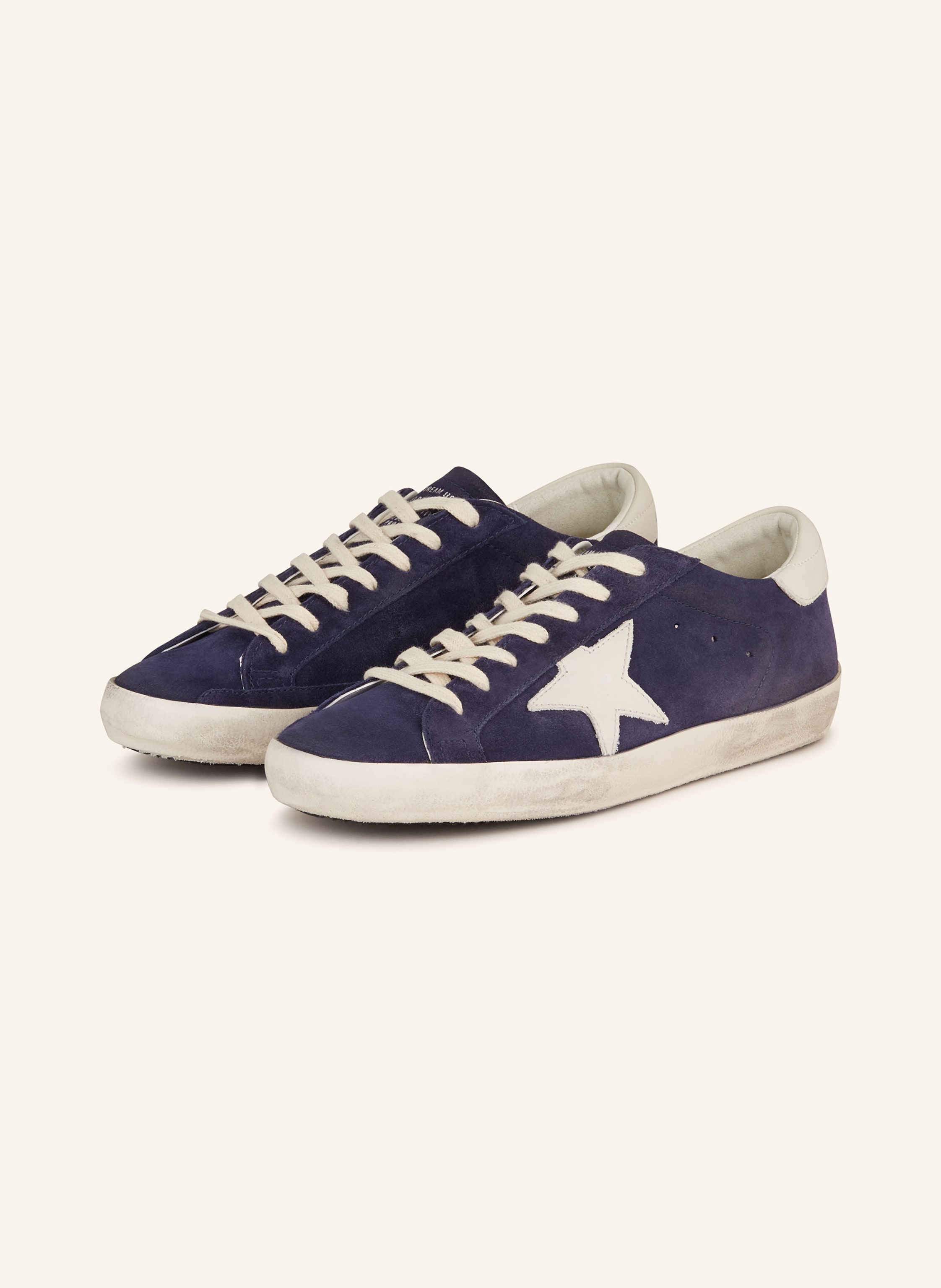 Golden goose navy discount suede superstar sneakers