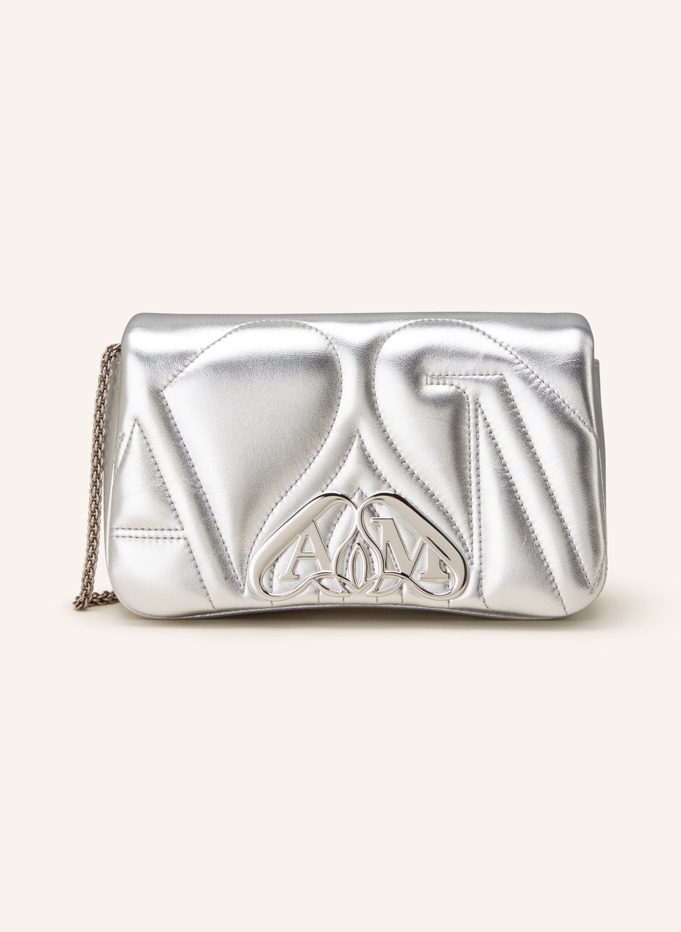 Alexander McQUEEN Umhängetasche THE MINI SEAL in silber
