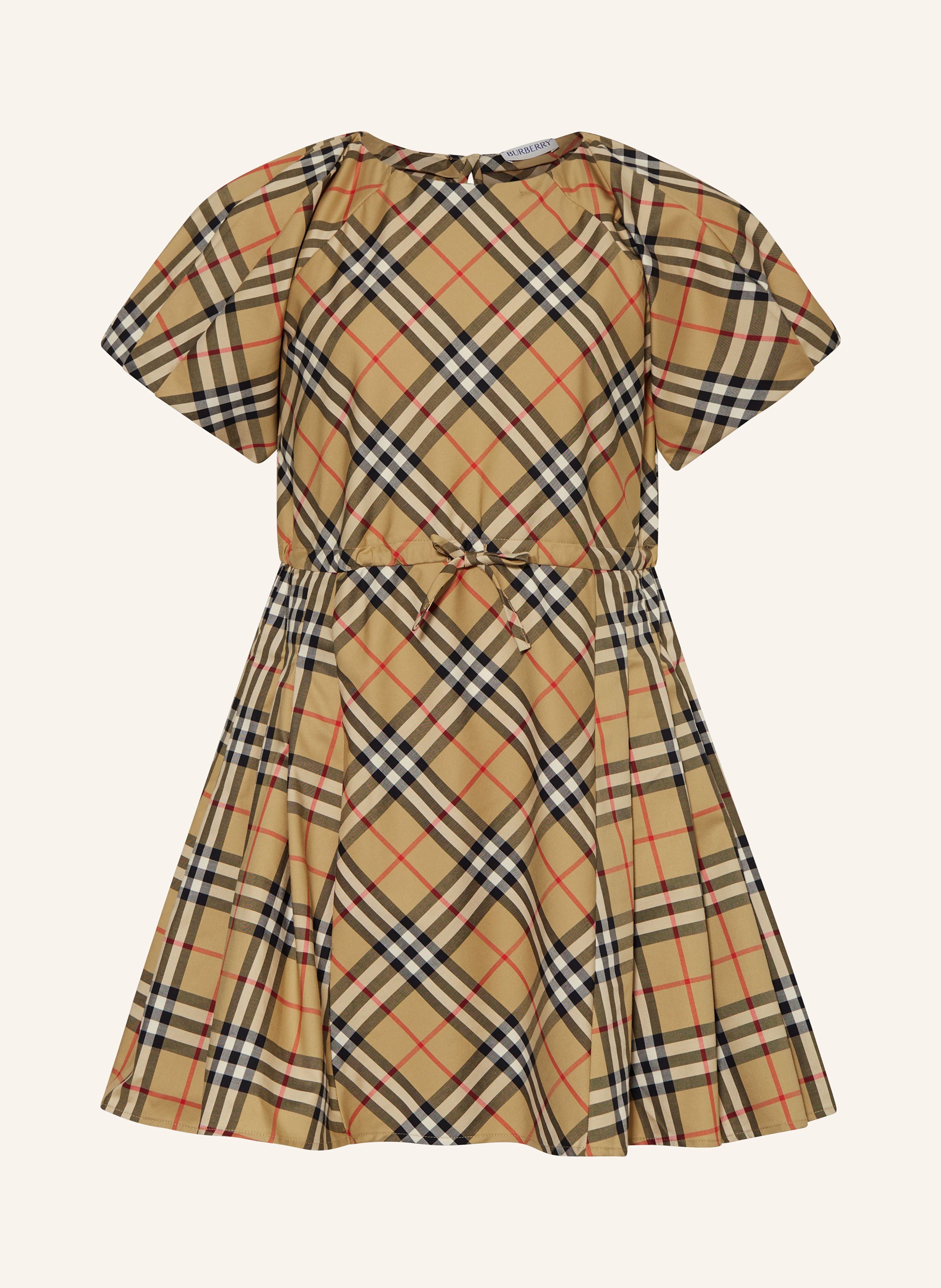 BURBERRY Kleid in beige schwarz rot