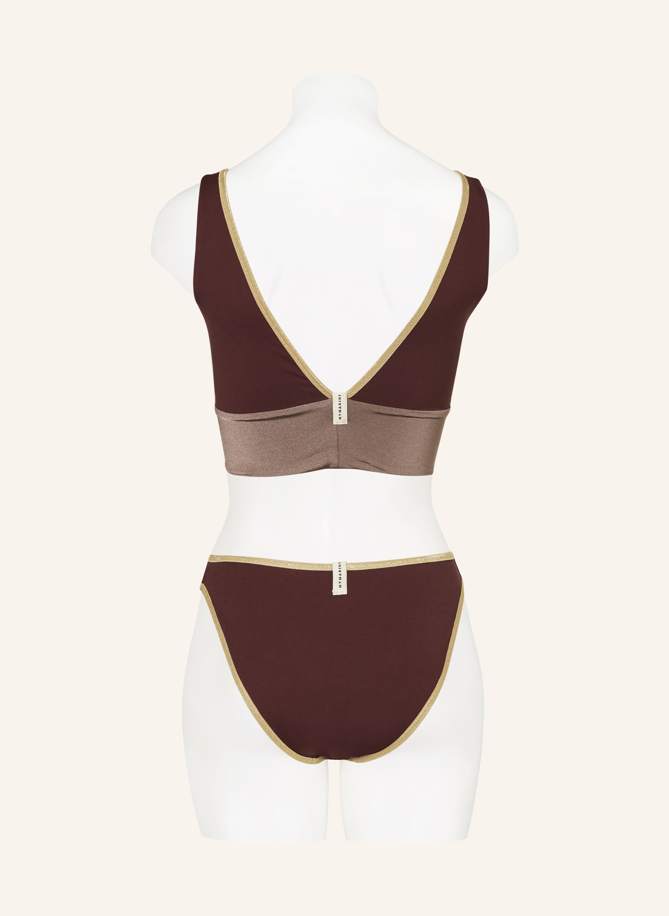 Thumbnail - Mymarini Basic-Bikini-Hose Shine Zum Wenden Mit Uv-Schutz 50+ braun