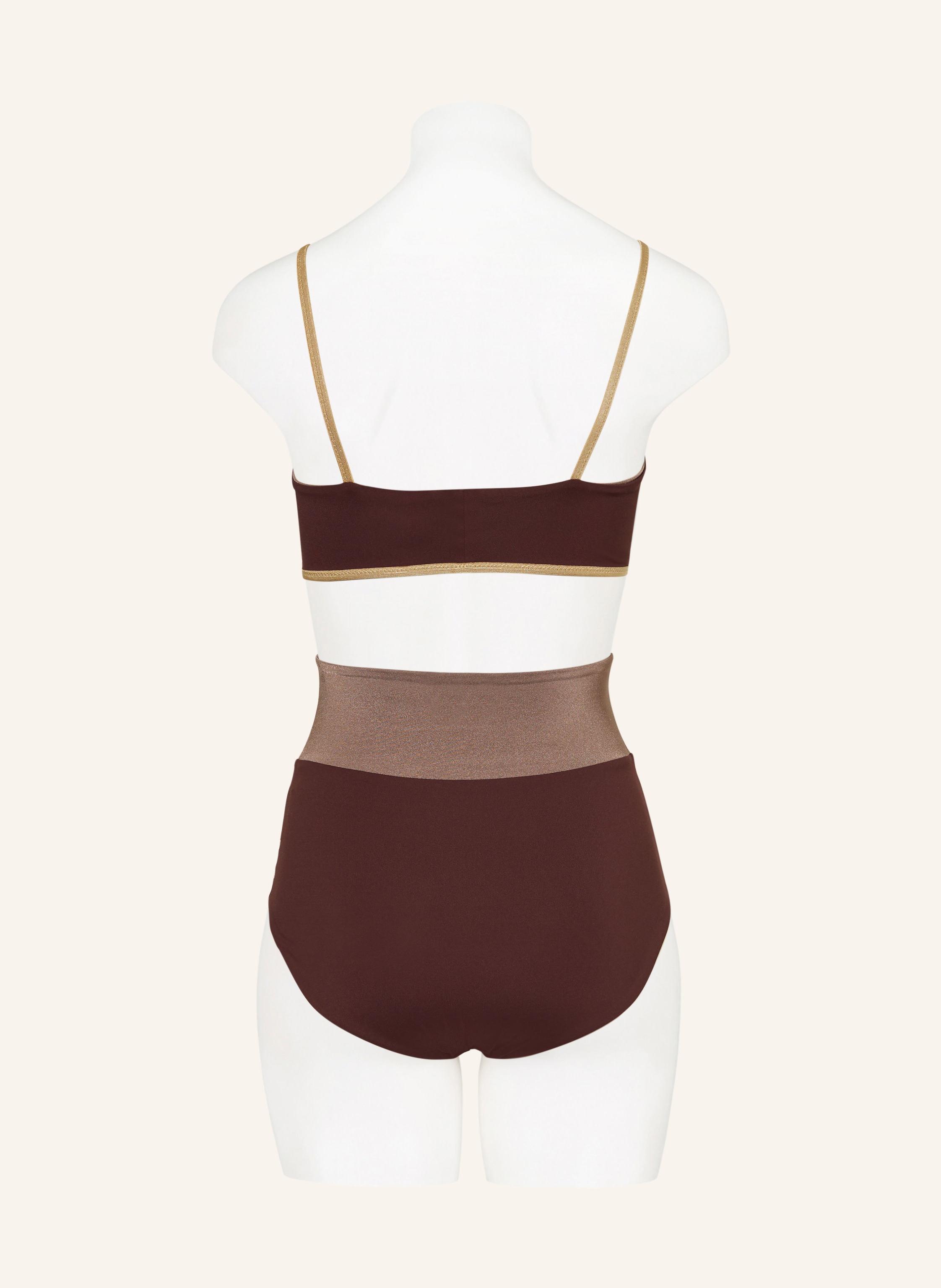 Thumbnail - Mymarini Bralette-Bikini-Top Classic Shine Zum Wenden Mit Uv-Schutz 50+ braun