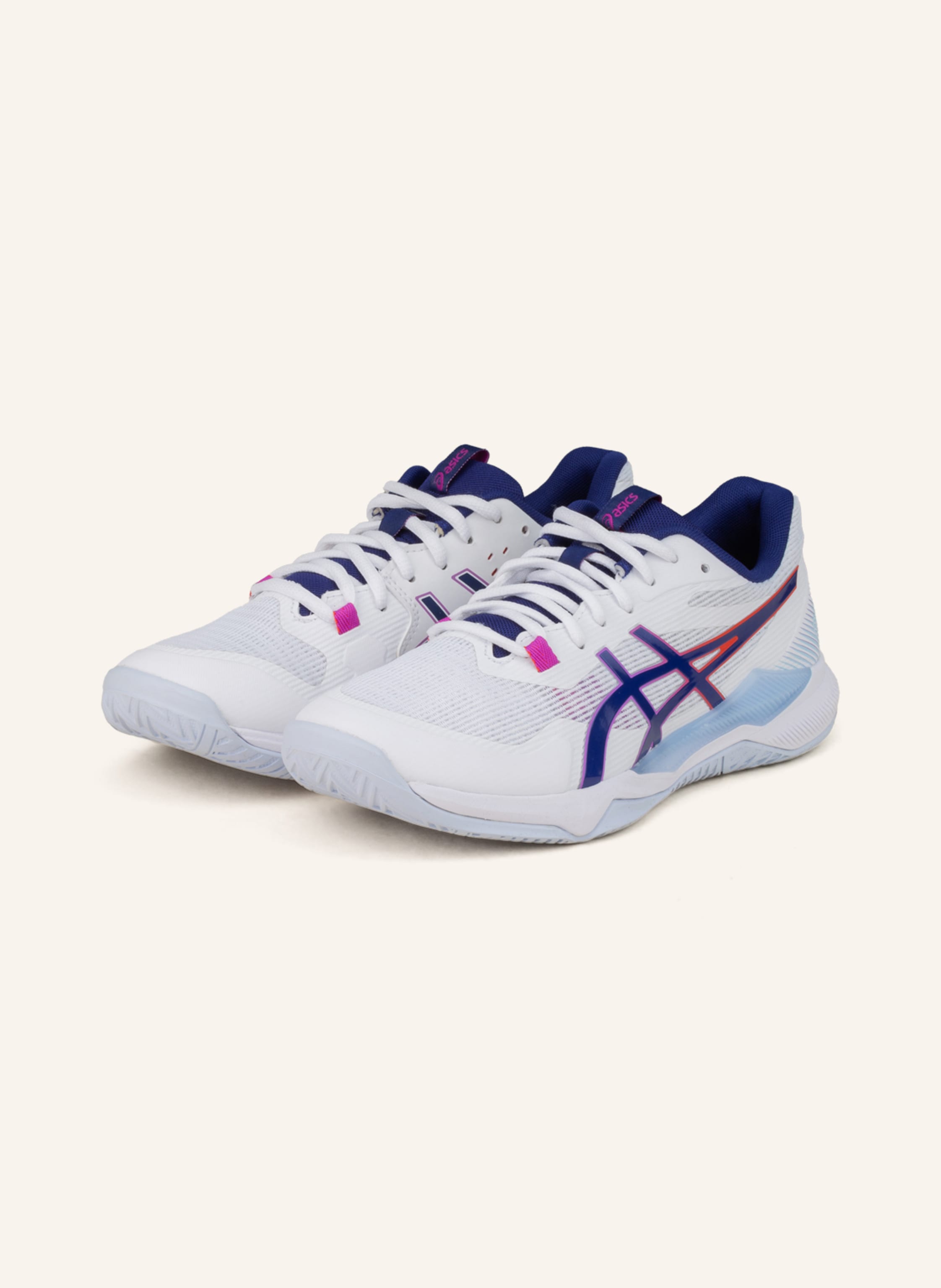ASICS Gym shoes GEL-TACTIC™ in white/ dark purple | Breuninger