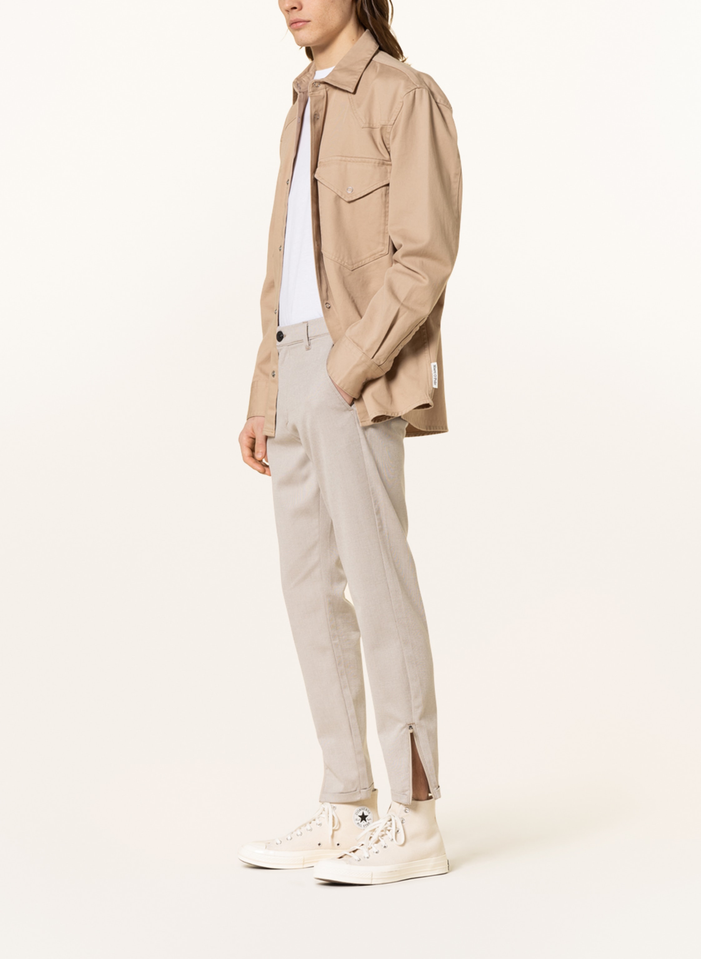 Thumbnail - Gabba Chino Pisa Domo Extra Slim Fit beige