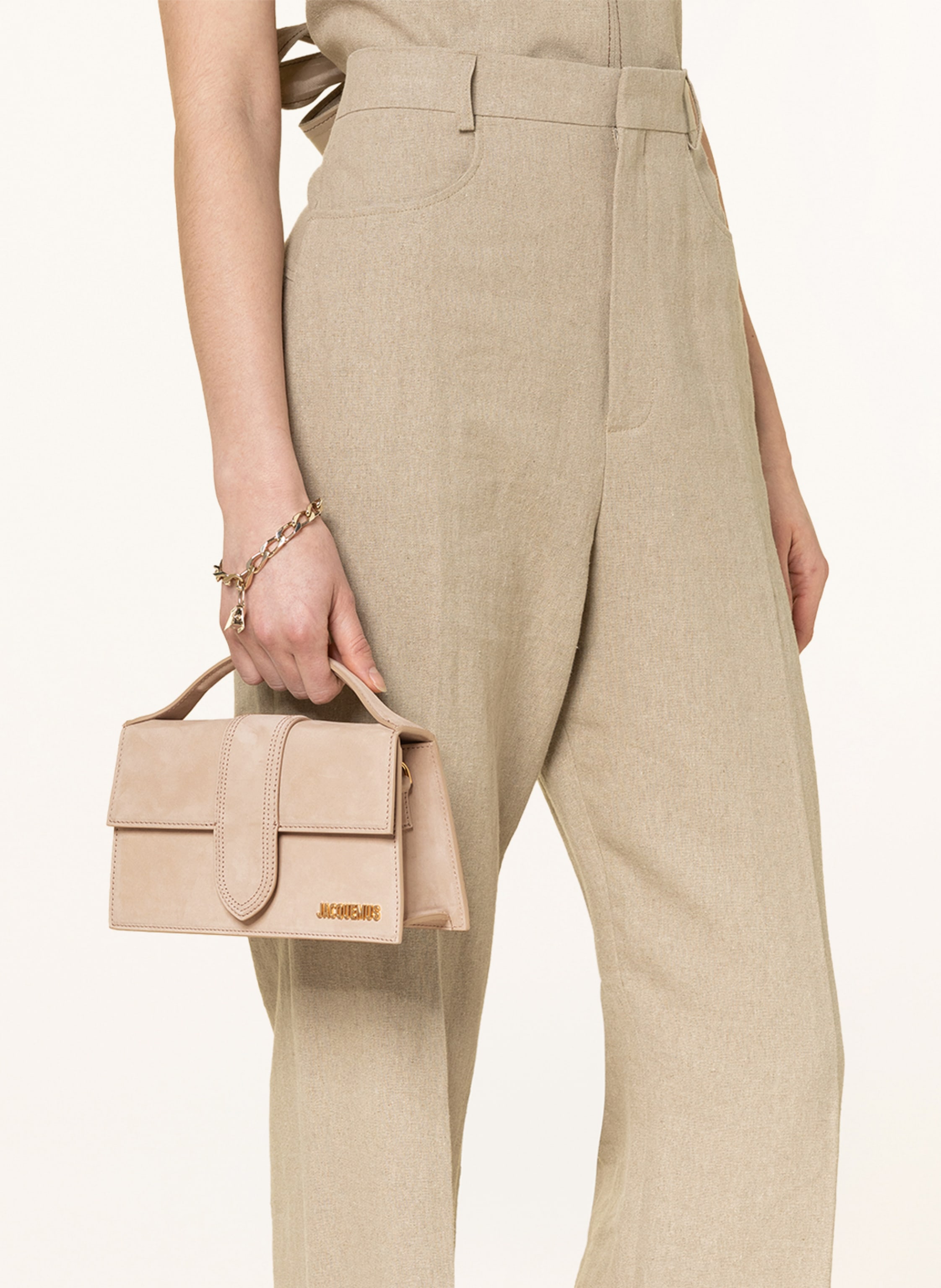 Thumbnail - Jacquemus Umhängetasche Le Grand Bambino beige