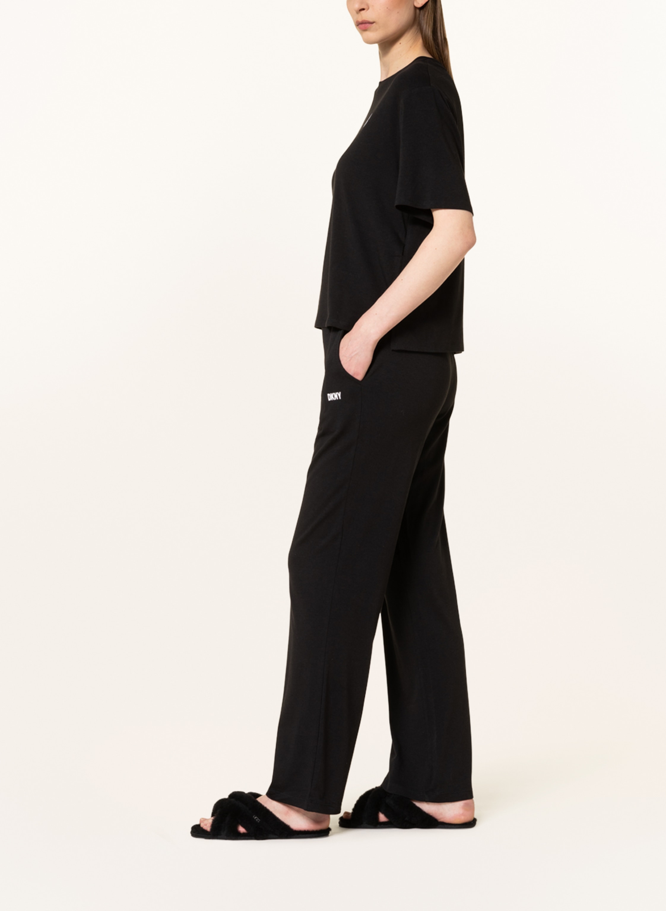 Thumbnail - Dkny Schlafhose Must Have Basics schwarz