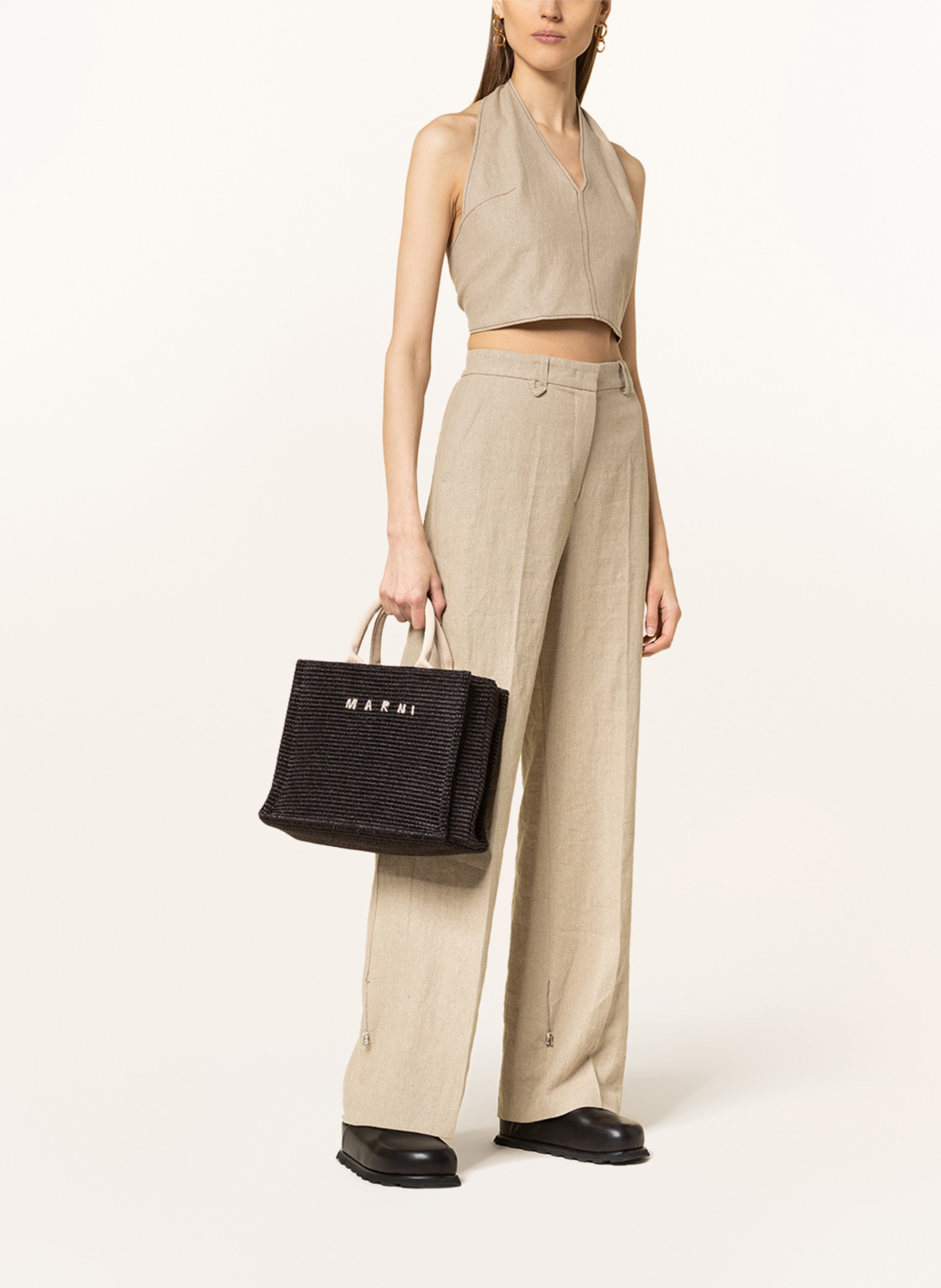 Thumbnail - Marni Shopper Basket Small schwarz