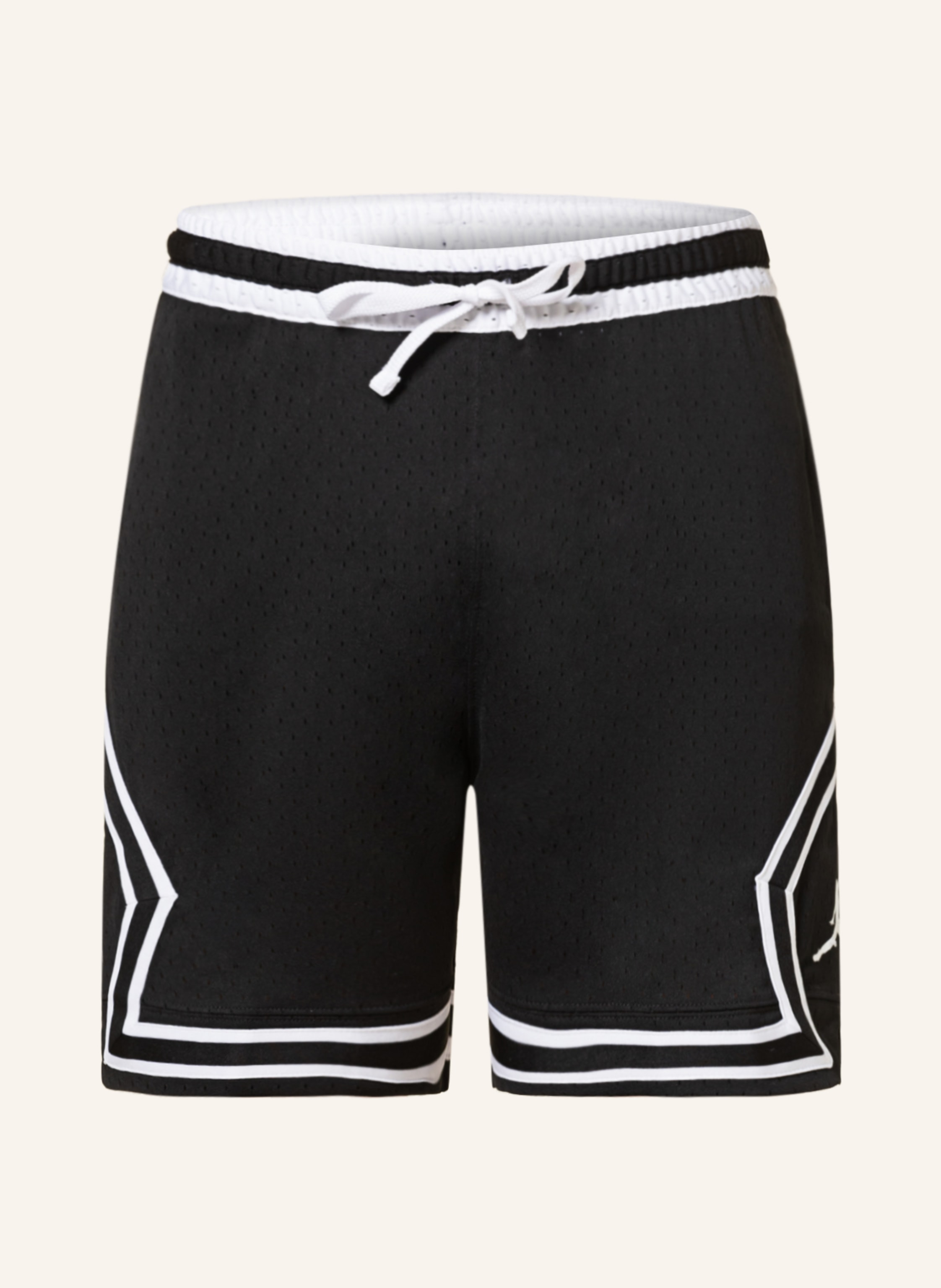 JORDAN Basketball shorts DRI-FIT SPORT made of mesh in black/ white