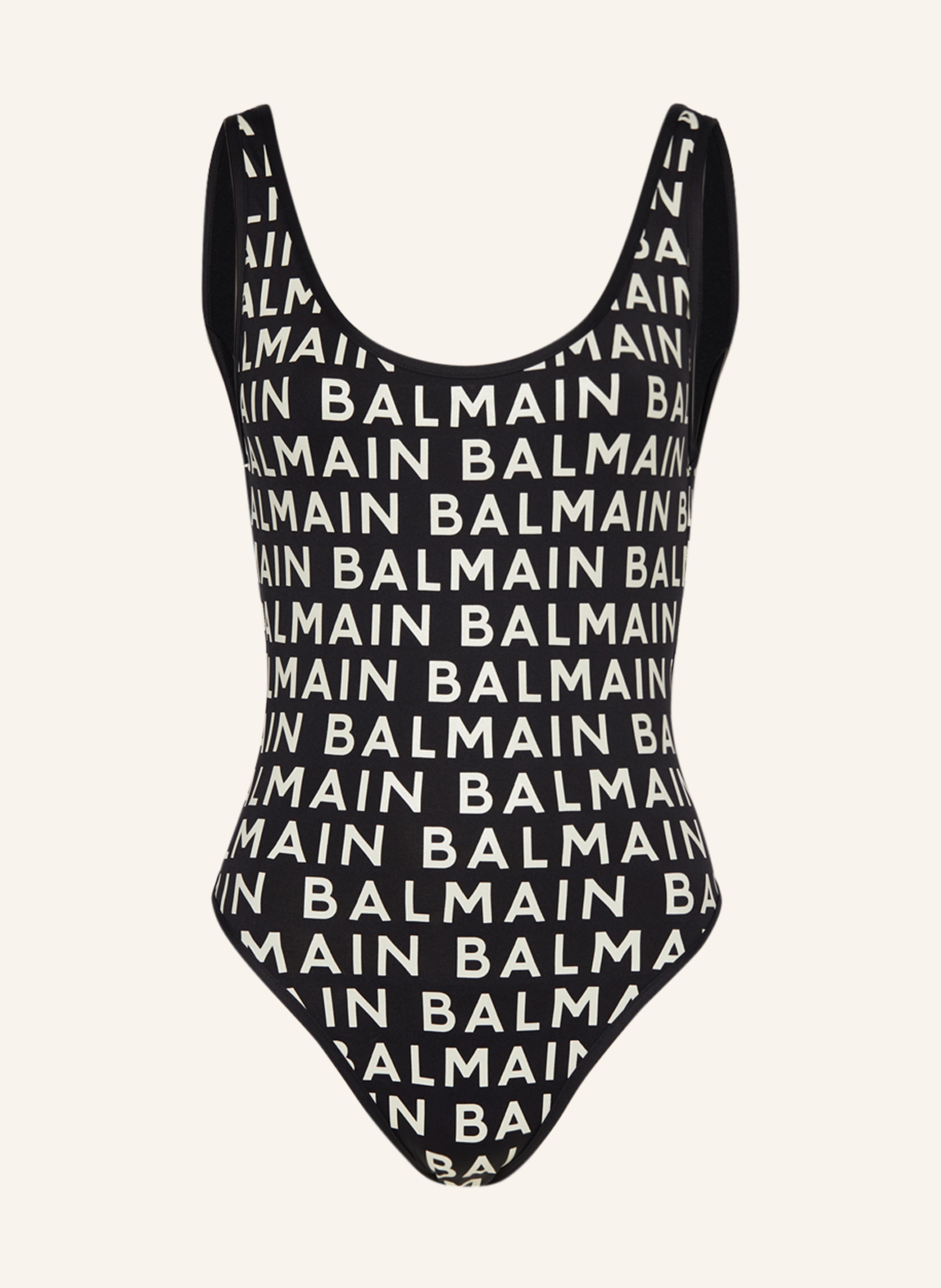 BALMAIN Swimsuit in black/ ecru Breuninger