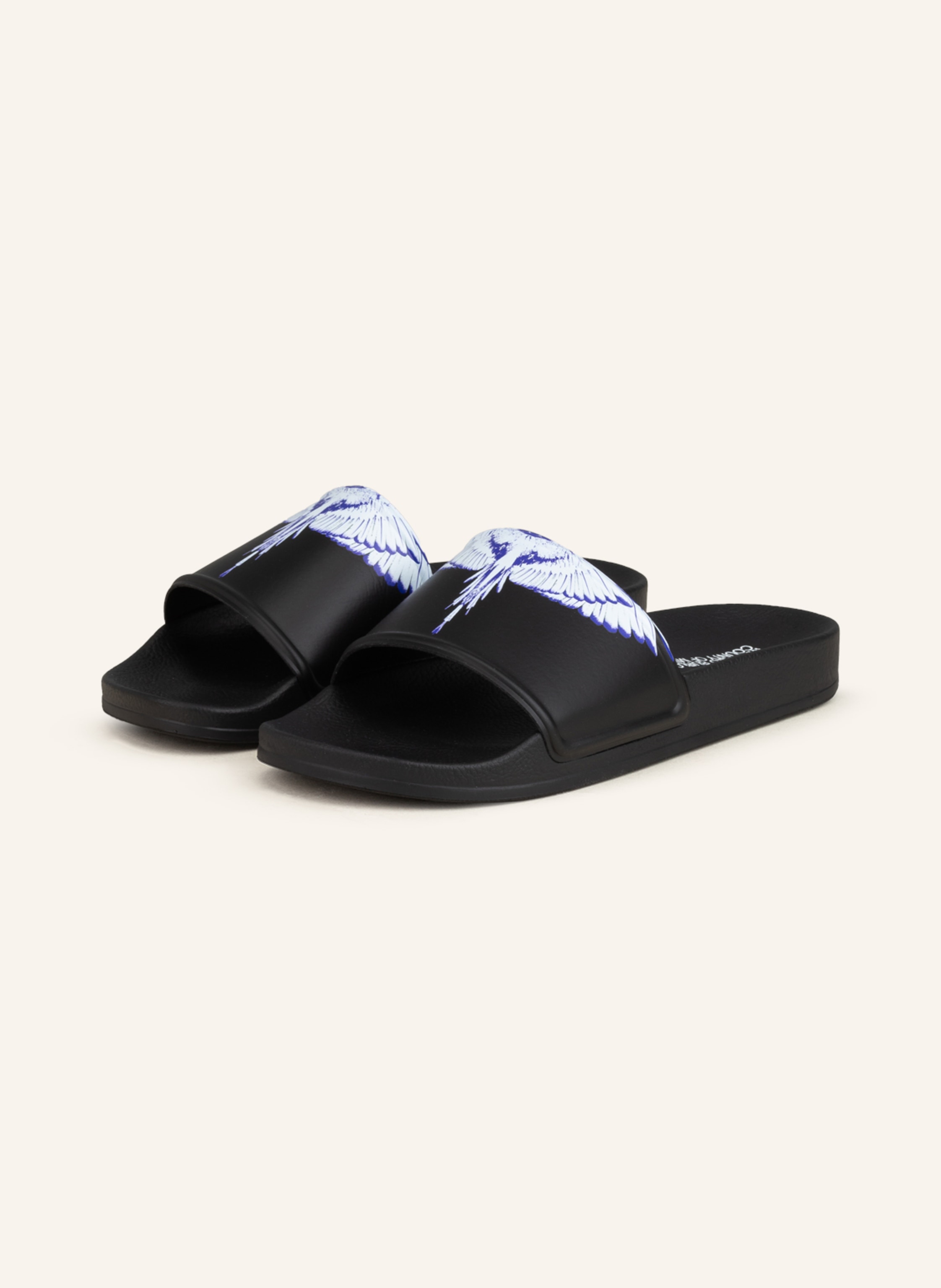 MARCELO BURLON Slides ICON WINGS in black purple white