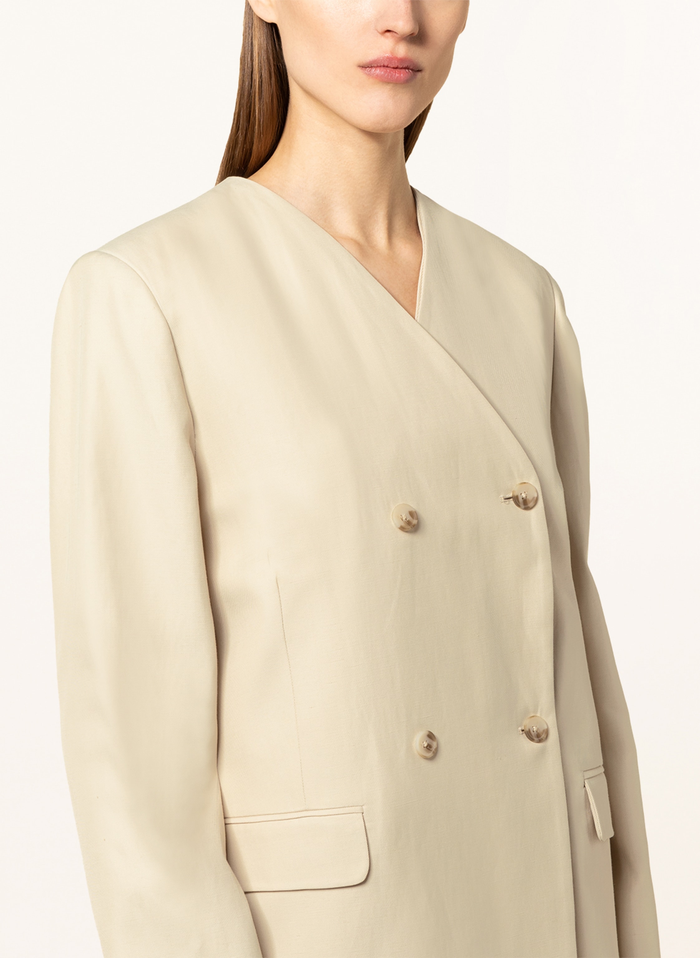 Thumbnail - Loulou De Saison Longblazer Jalca beige