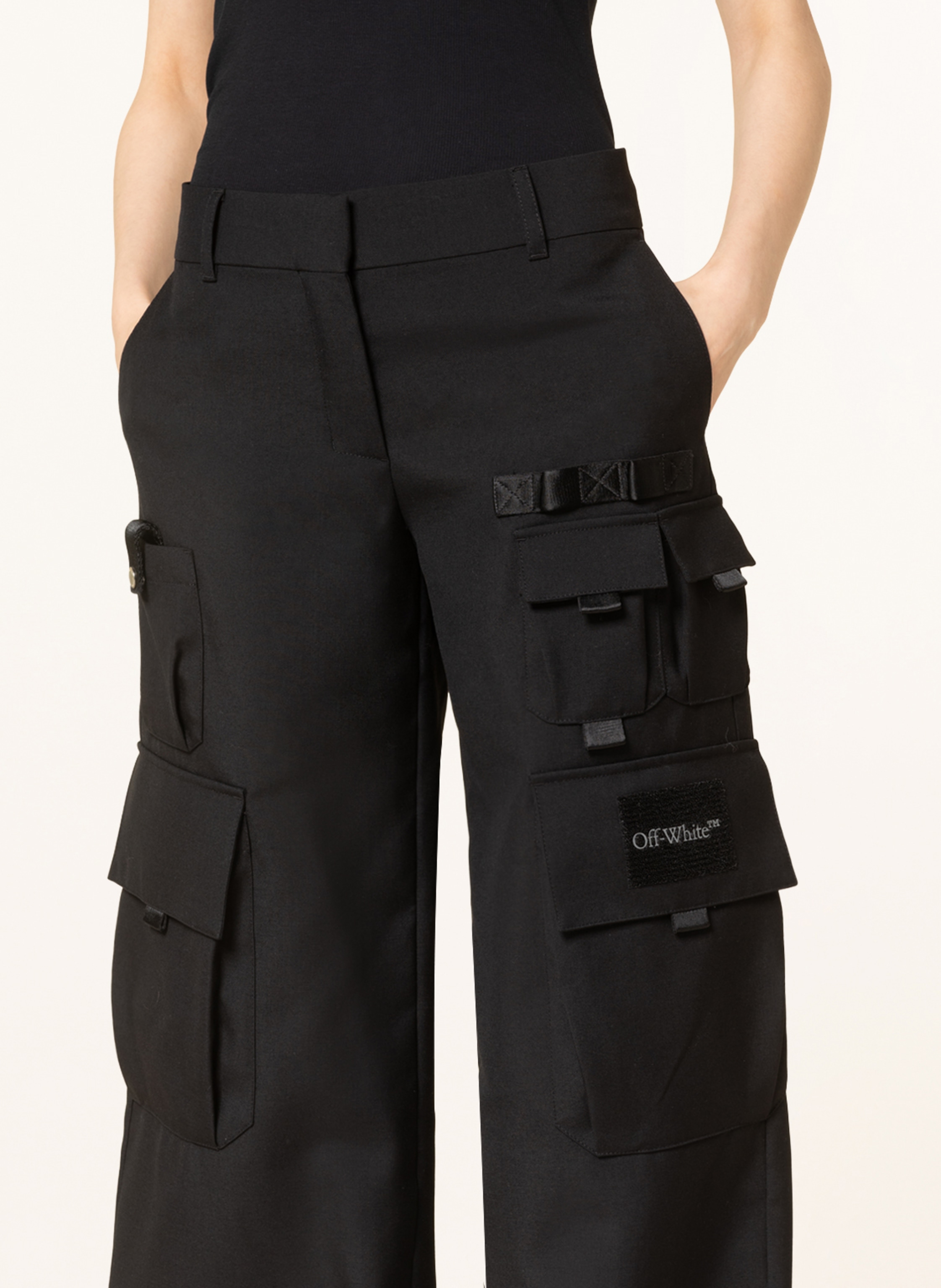 Thumbnail - Off-White Cargohose schwarz