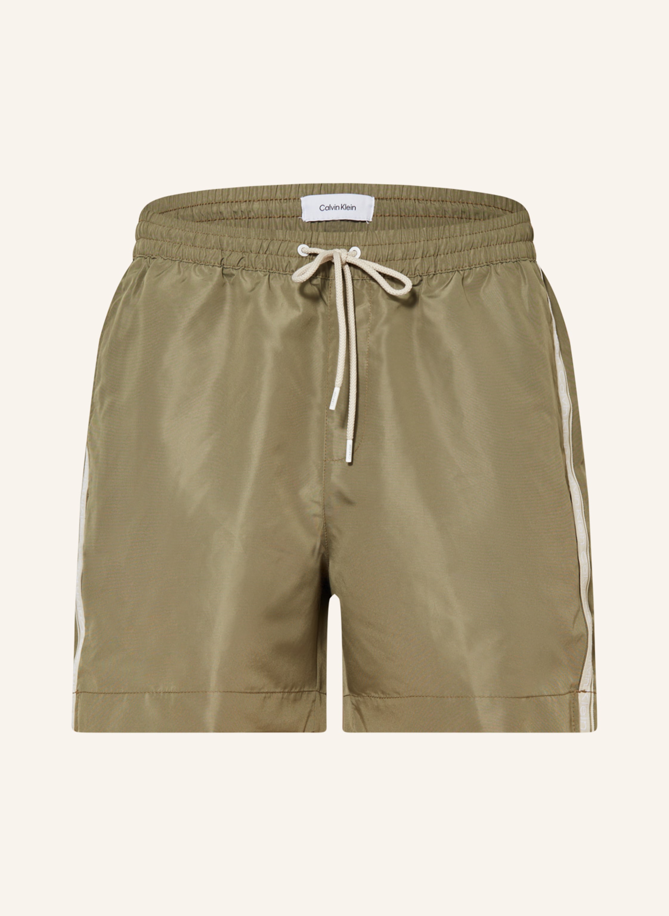 Calvin Klein Swim shorts logo TAPE in khaki | Breuninger