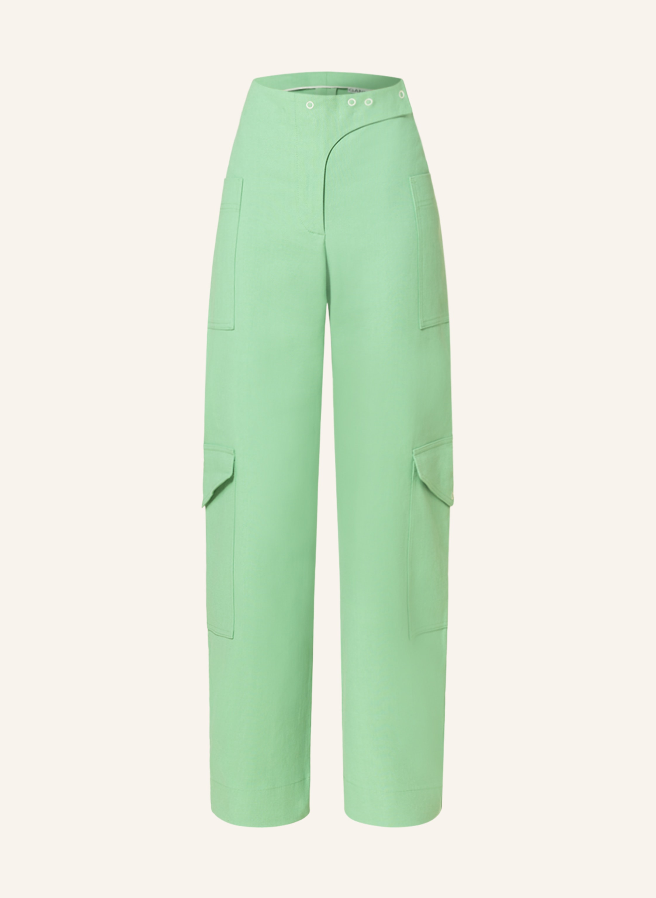 GANNI Cargo pants in light green