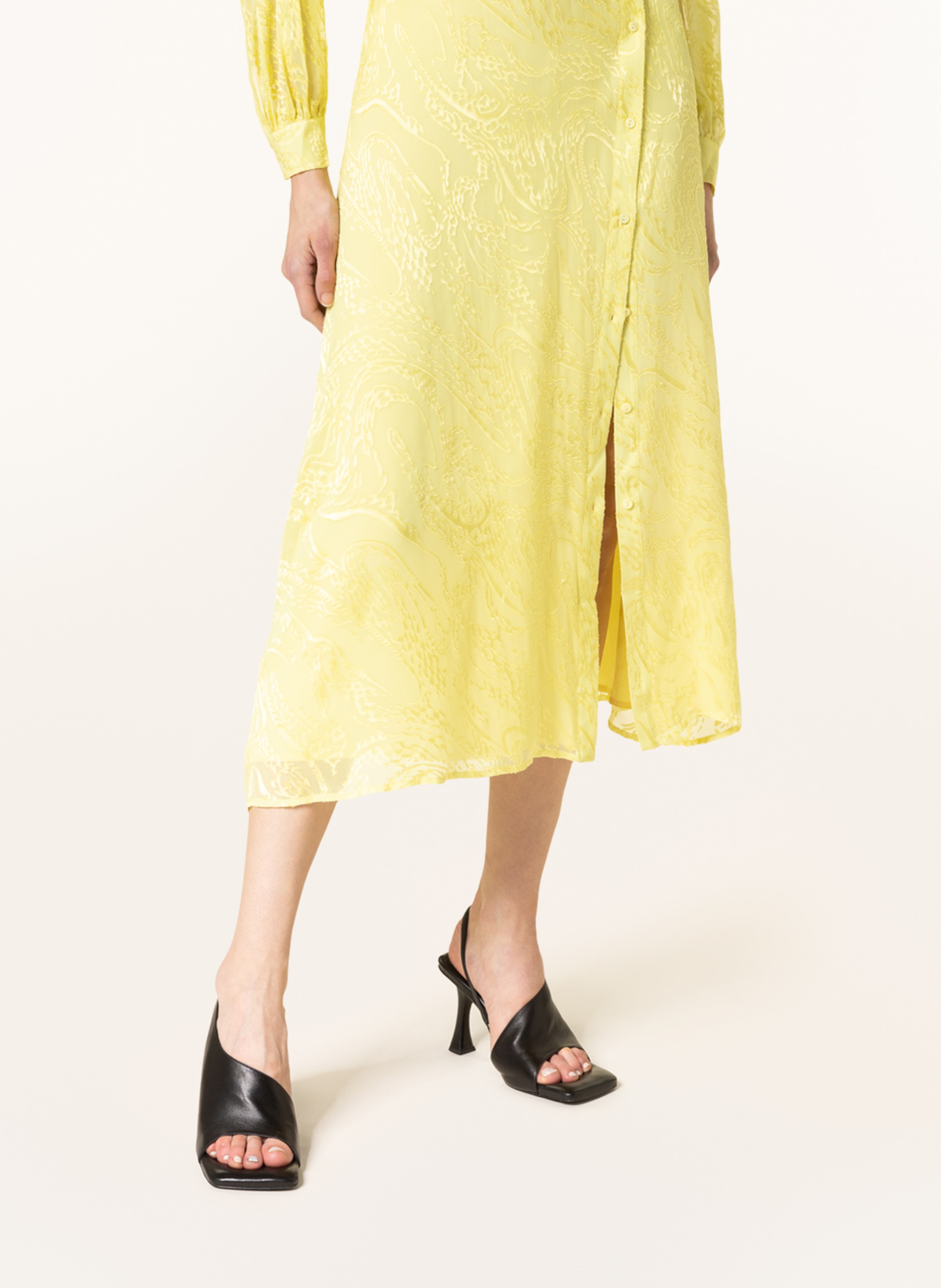 Thumbnail - Lala Berlin Hemdblusenkleid Dijan Mit Seide gelb
