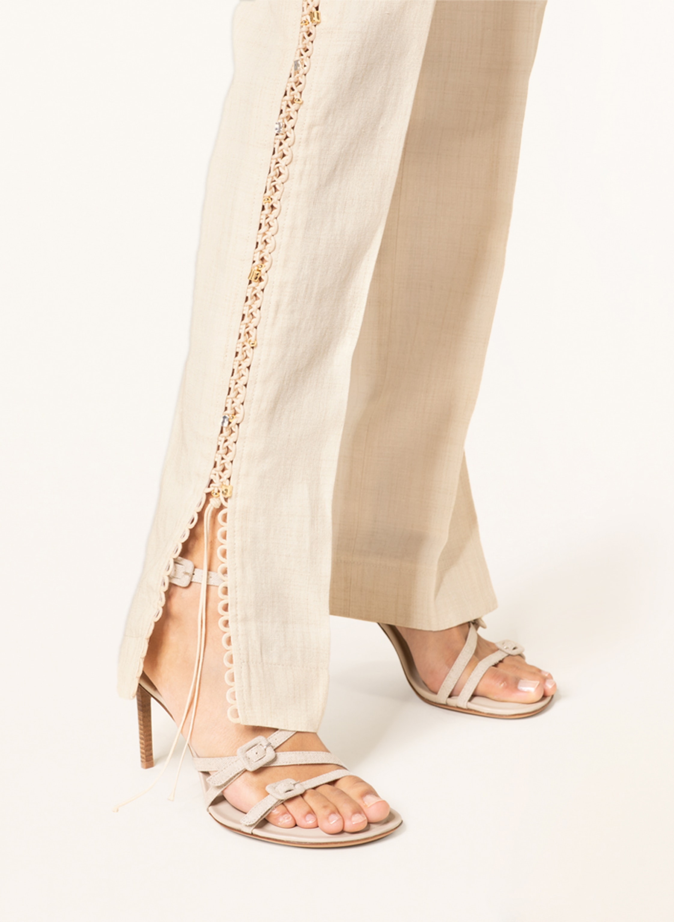 Thumbnail - Jacquemus Hose Le Pantalon Tibau Brode Mit Leinen weiss