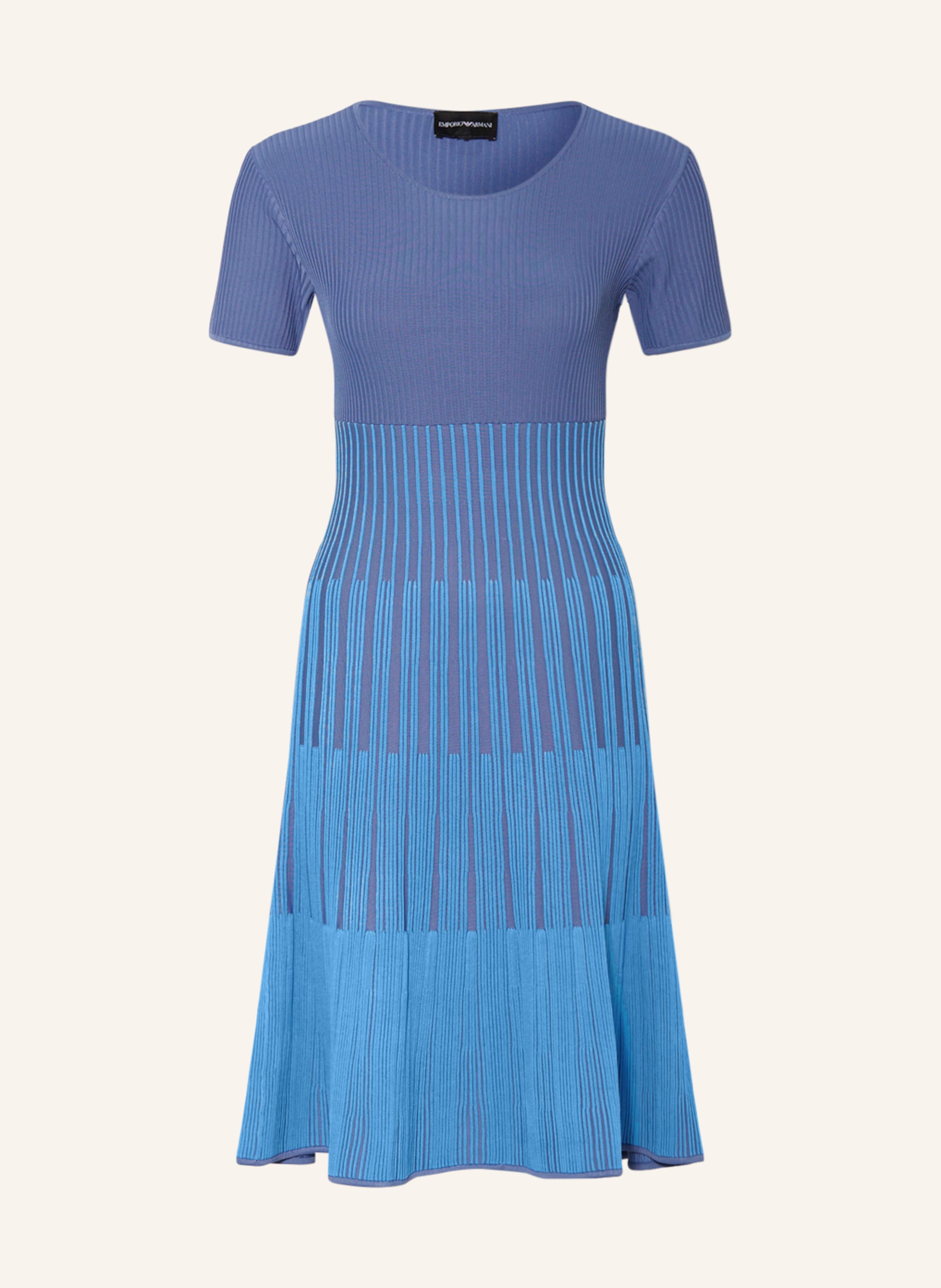 EMPORIO ARMANI Knit dress in blue/ taupe | Breuninger