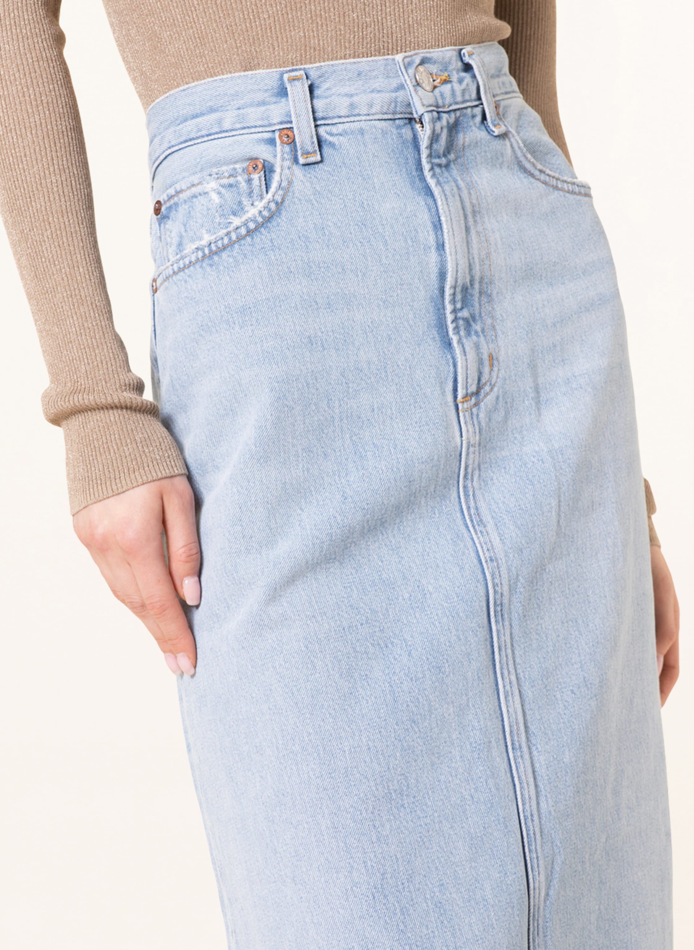 Thumbnail - Agolde Jeansrock Hilla blau