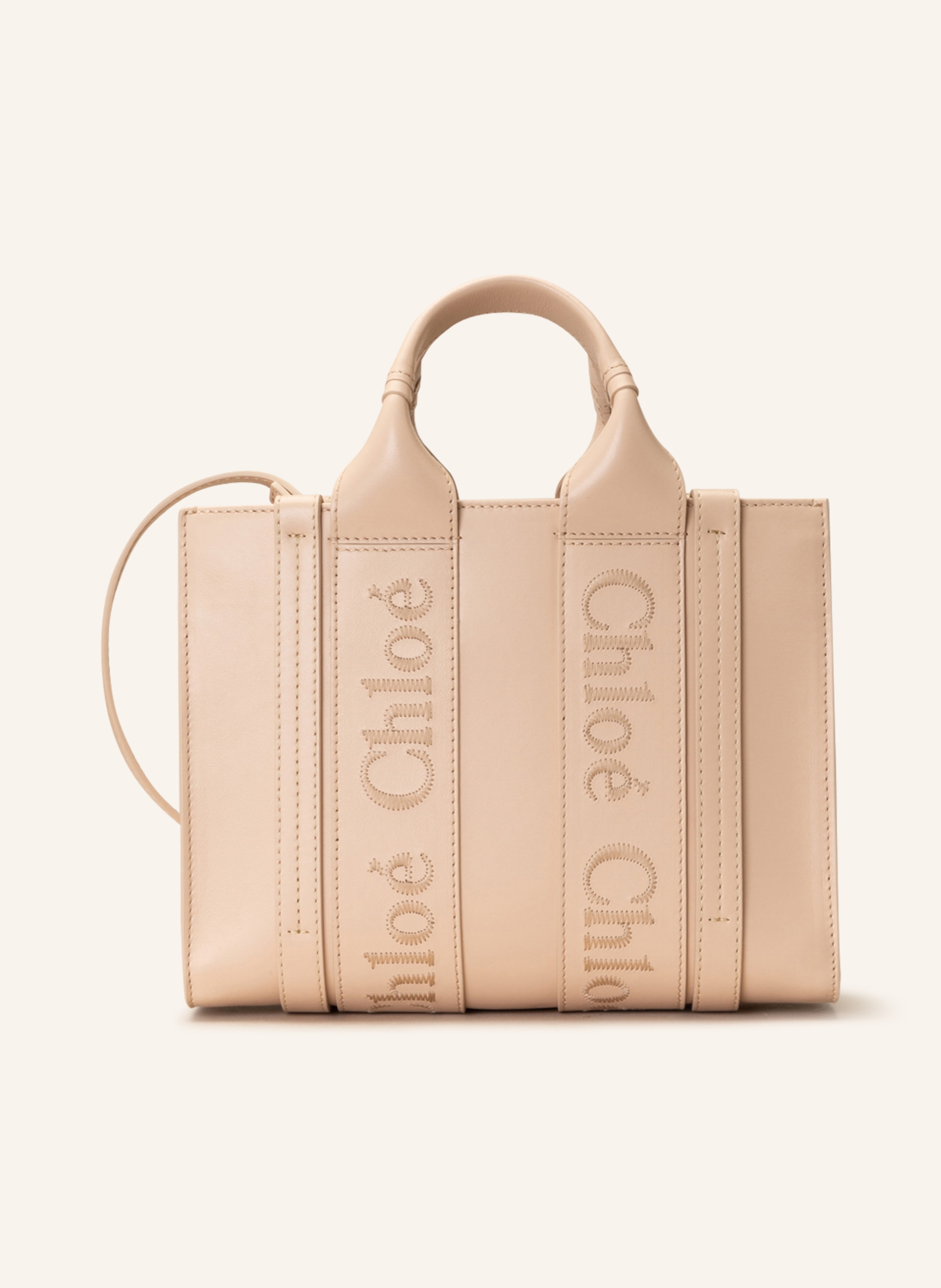 Chloe Shopper WOODY SMALL in cement pink