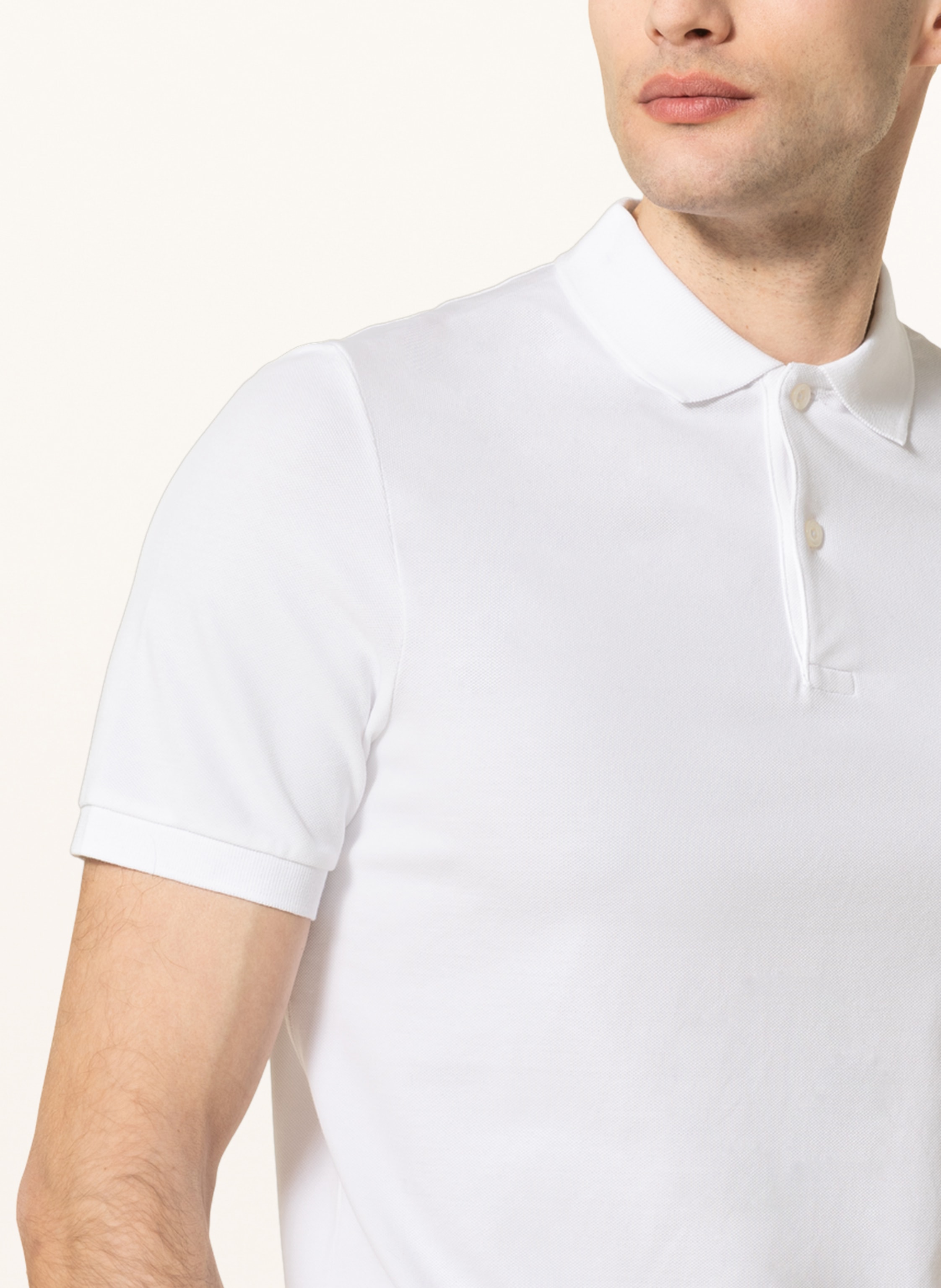 Thumbnail - Marc O'polo Piqué-Poloshirt Shaped Fit weiss