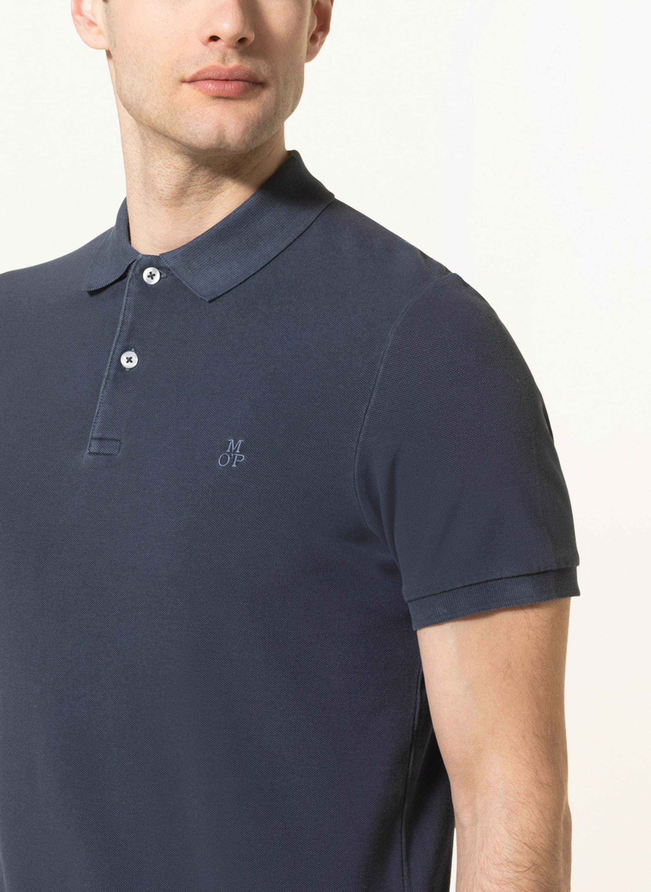Thumbnail - Marc O'polo Piqué-Poloshirt Shaped Fit blau