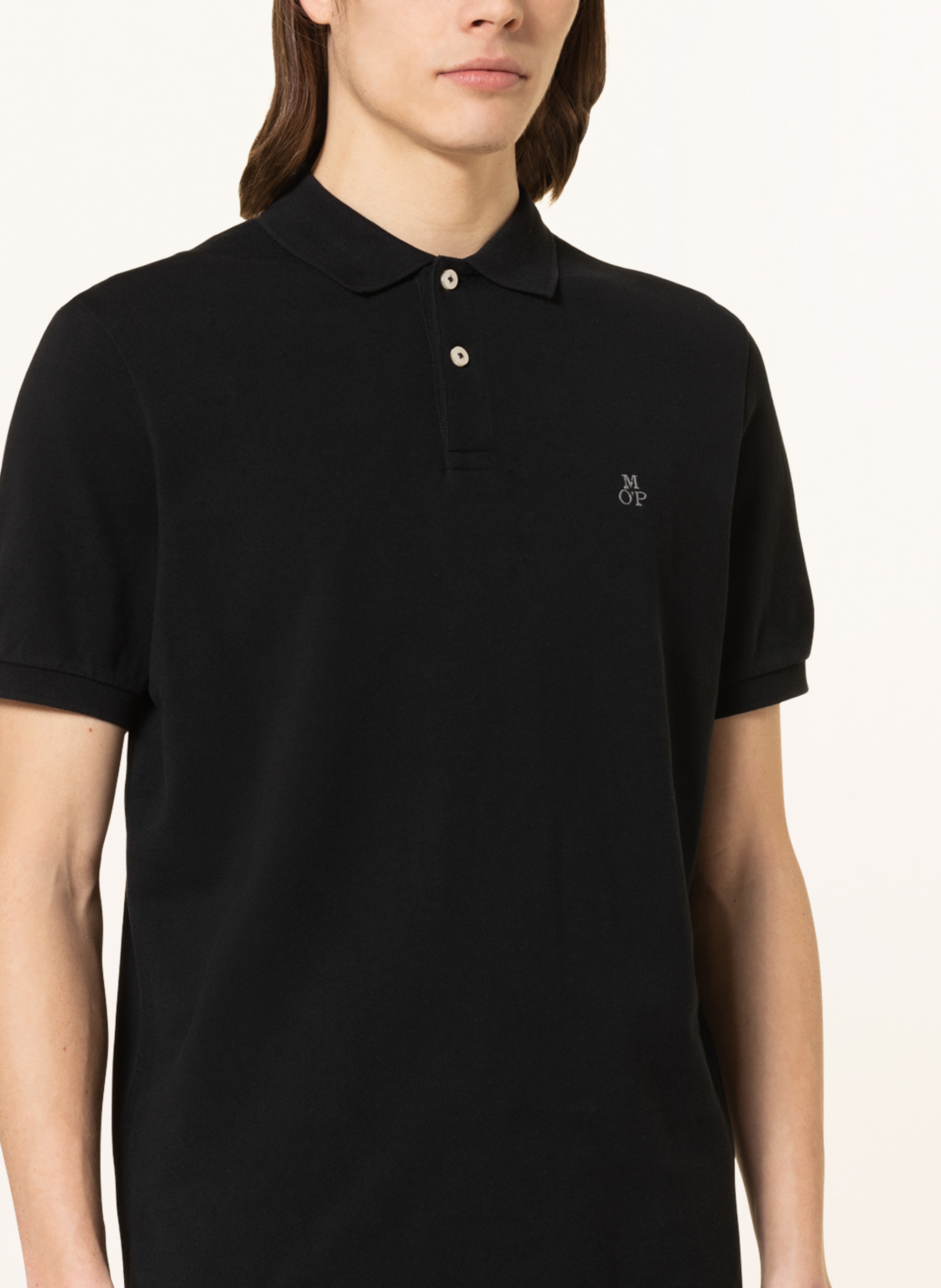 Thumbnail - Marc O'polo Piqué-Poloshirt Regular Fit schwarz