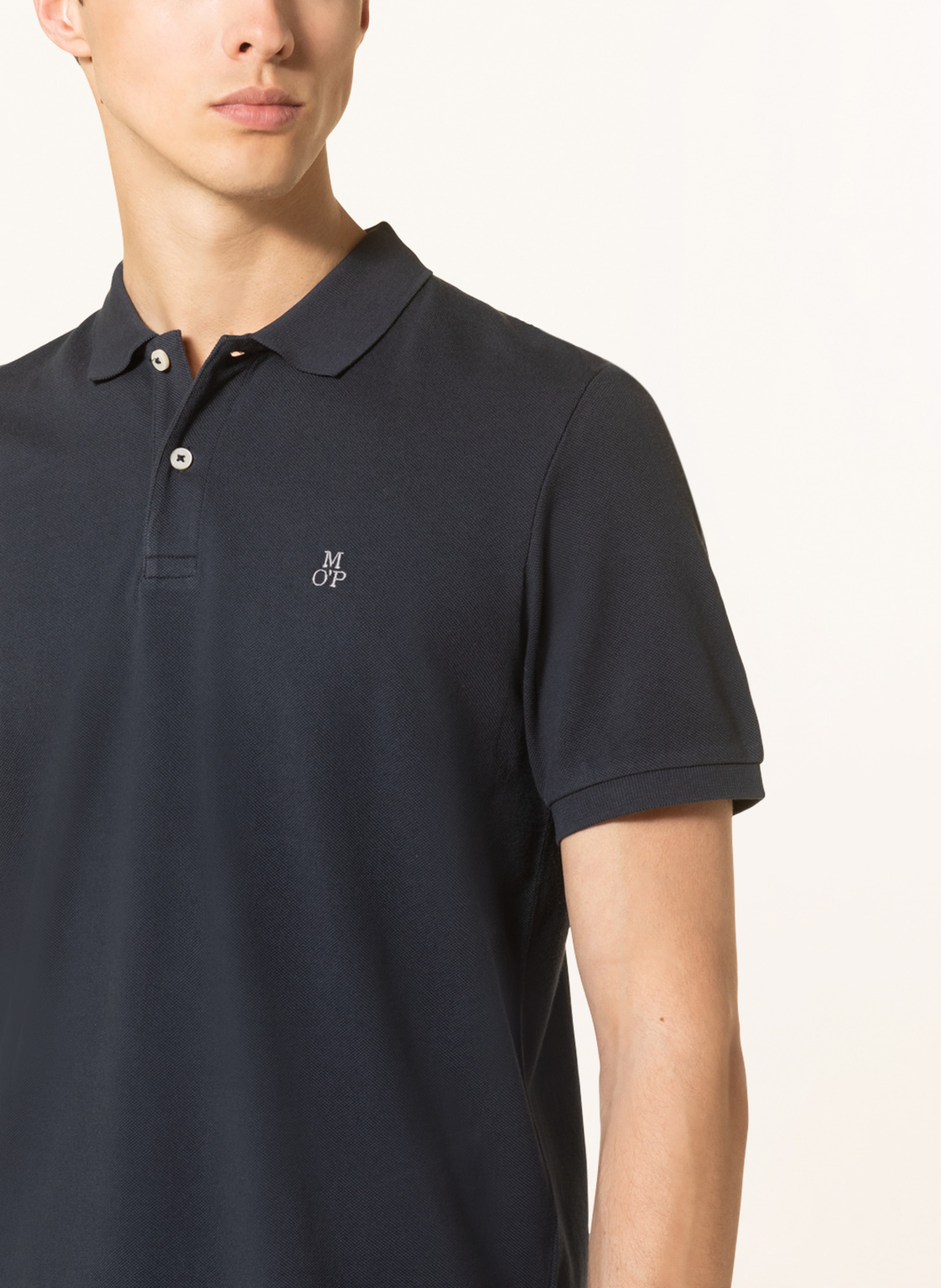 Thumbnail - Marc O'polo Piqué-Poloshirt Regular Fit blau