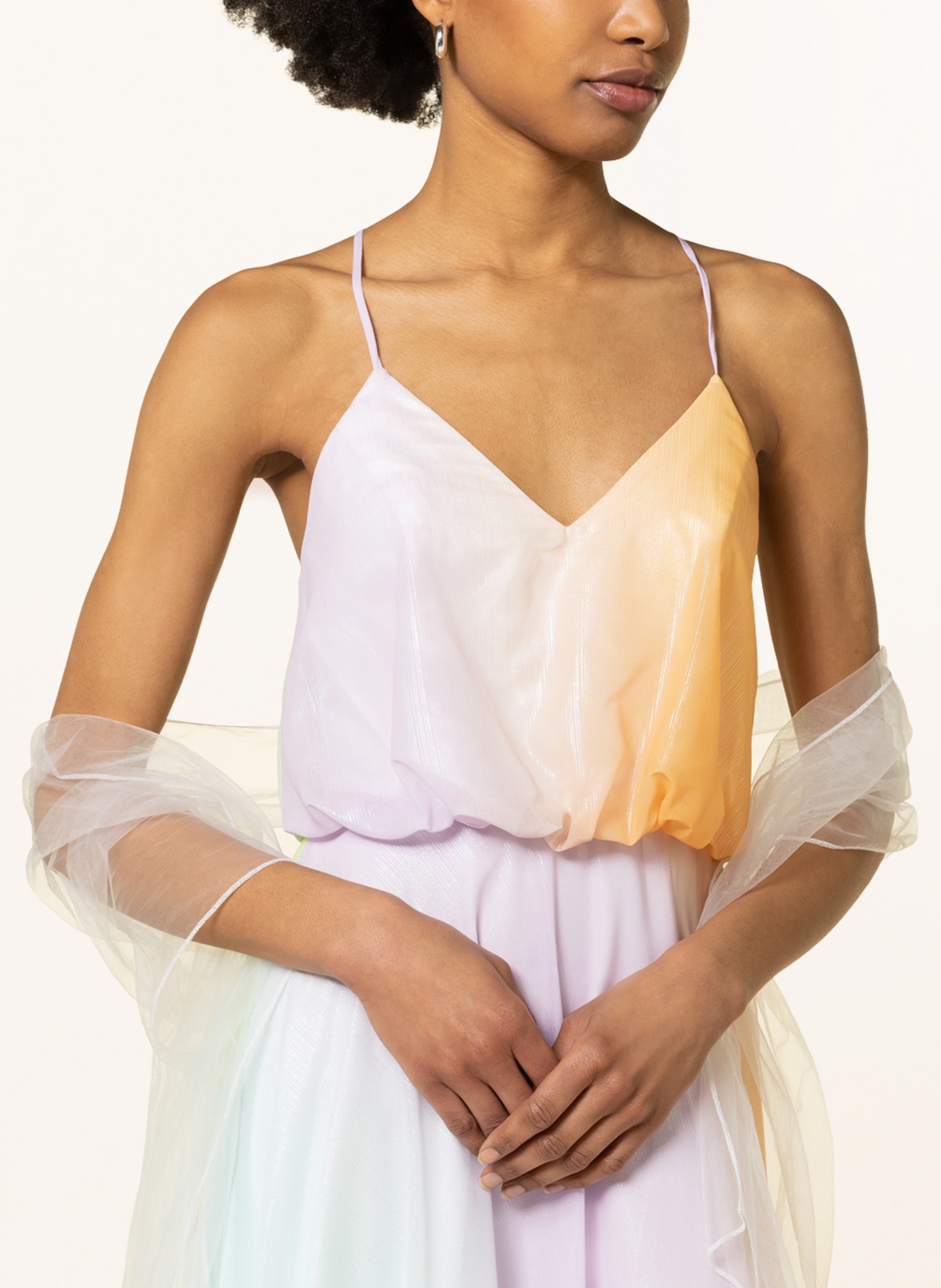 Thumbnail - Unique Abendkleid Mit Glitzergarn lila