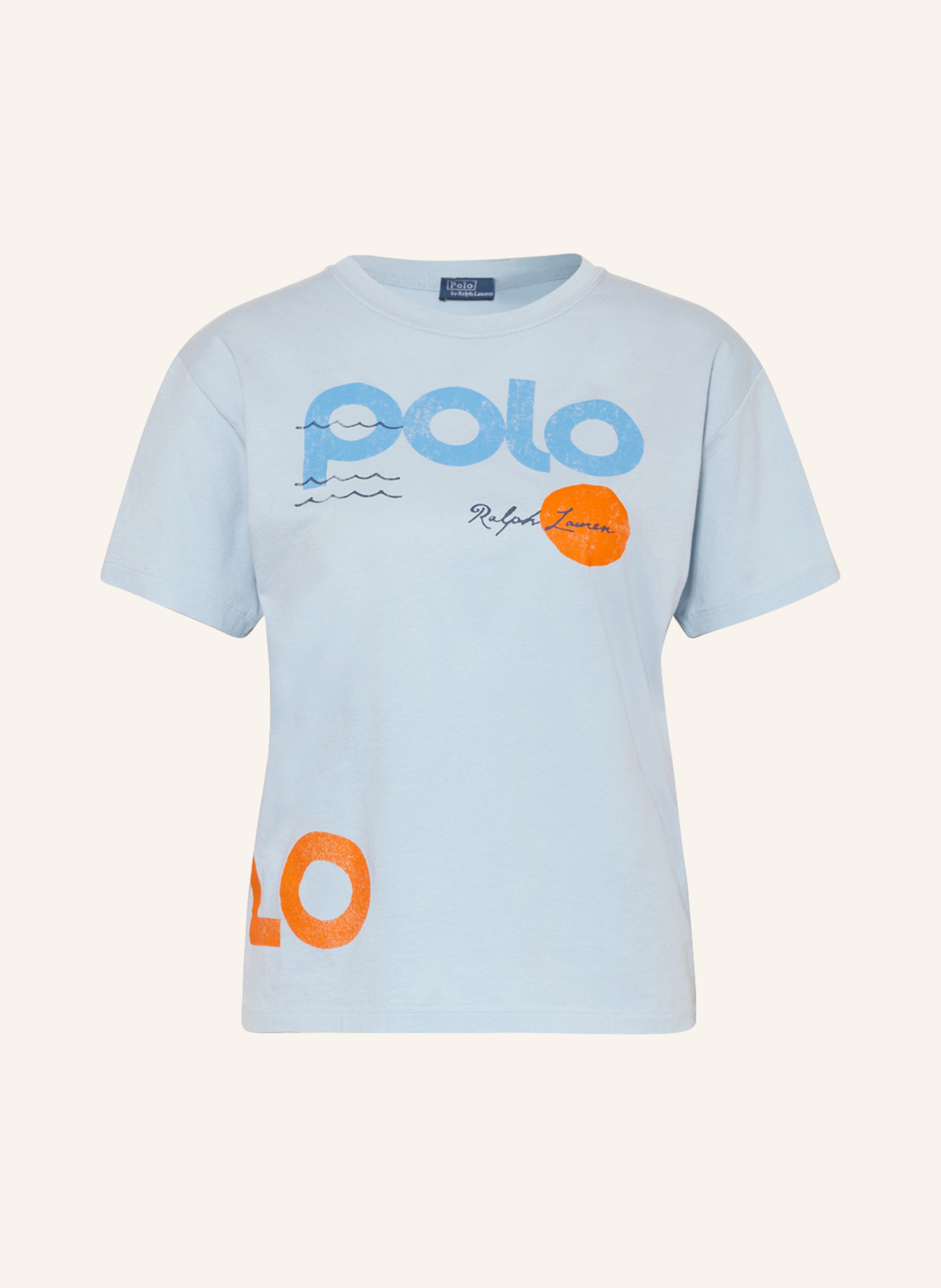 POLO RALPH LAUREN T-shirt in light blue/ blue/ orange | Breuninger
