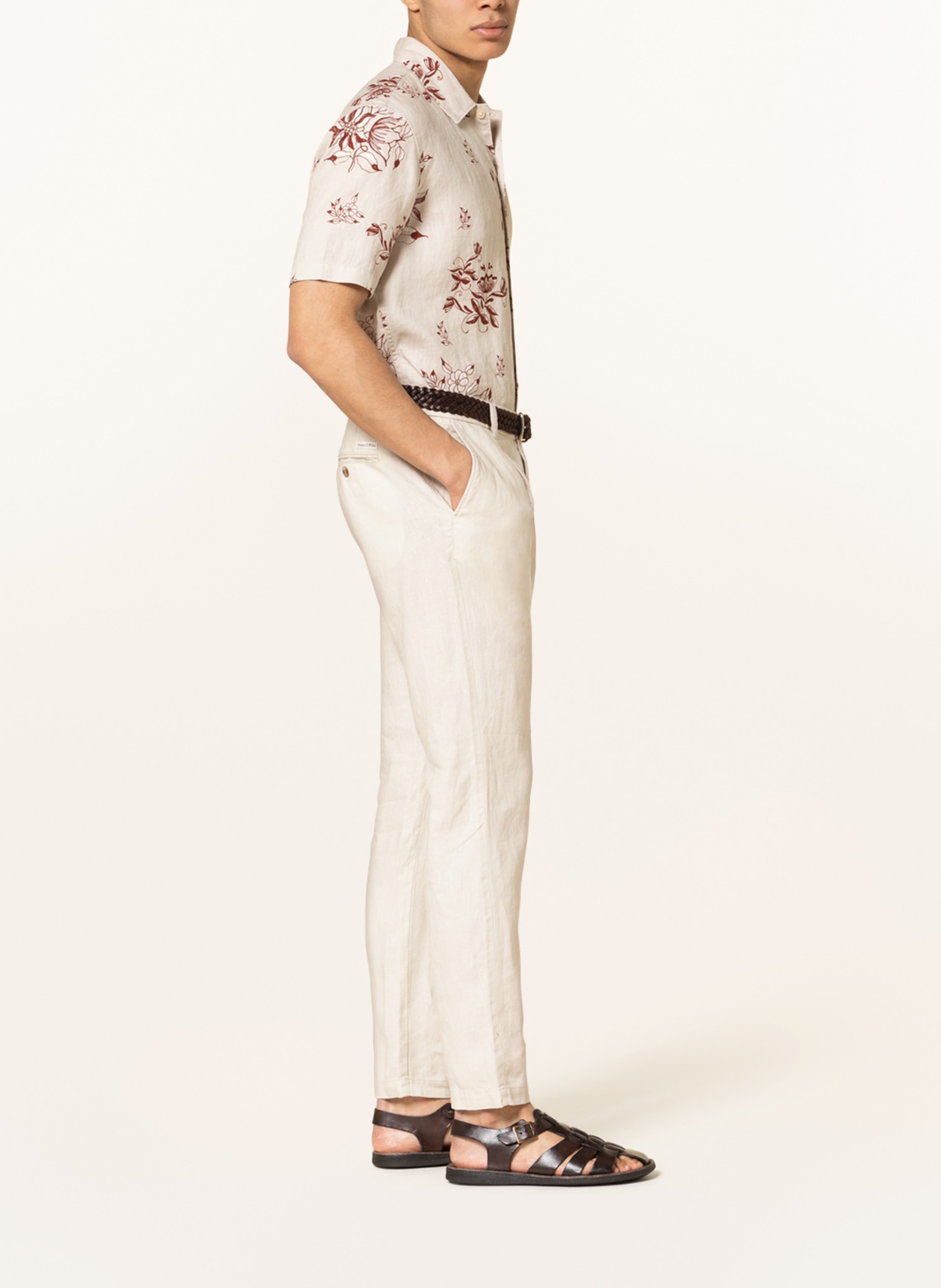Thumbnail - Marc O'polo Leinen-Chino Osby Tapered Fit beige