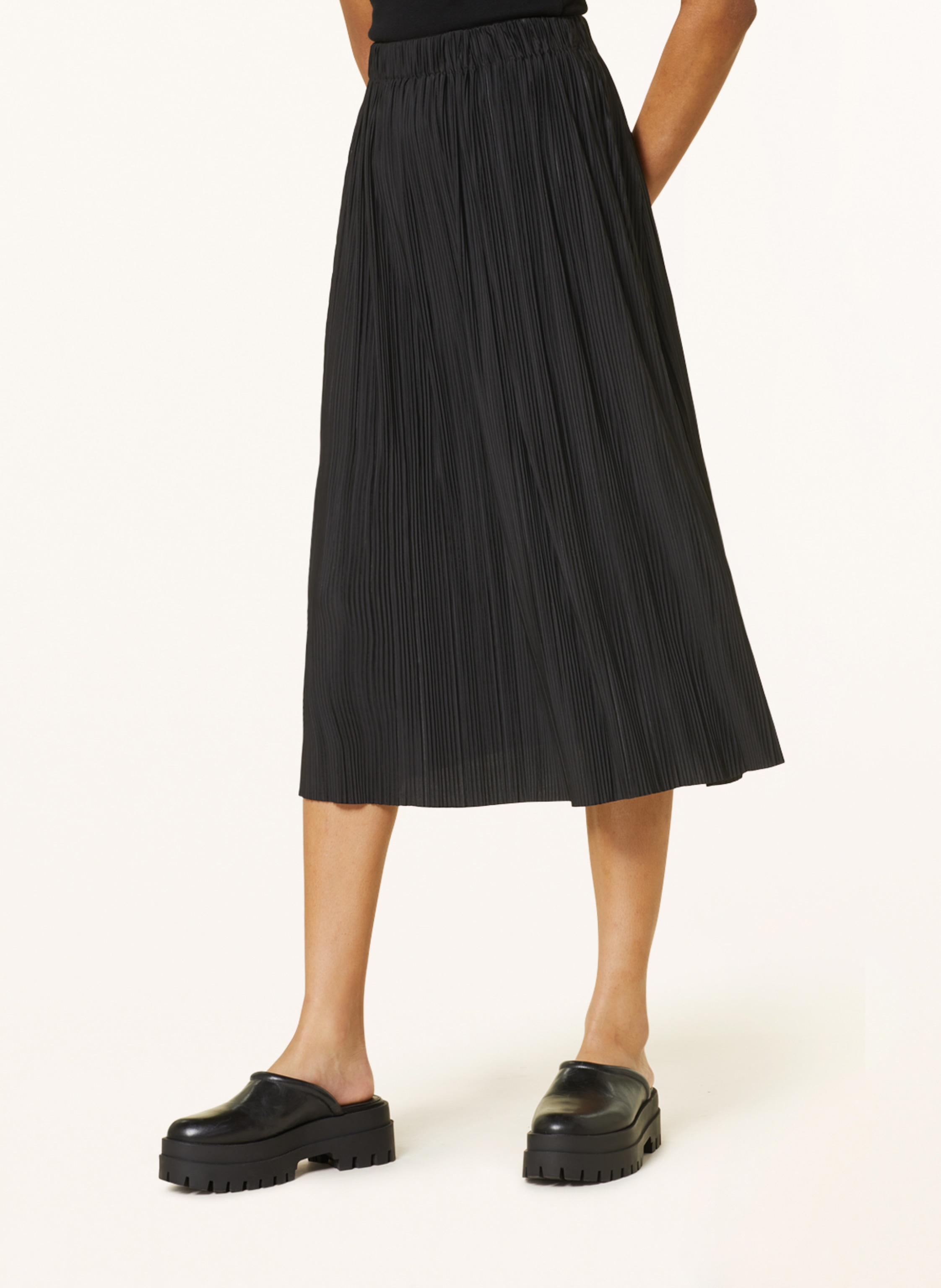 Thumbnail - Samsøe  Samsøe Plisseerock Uma schwarz