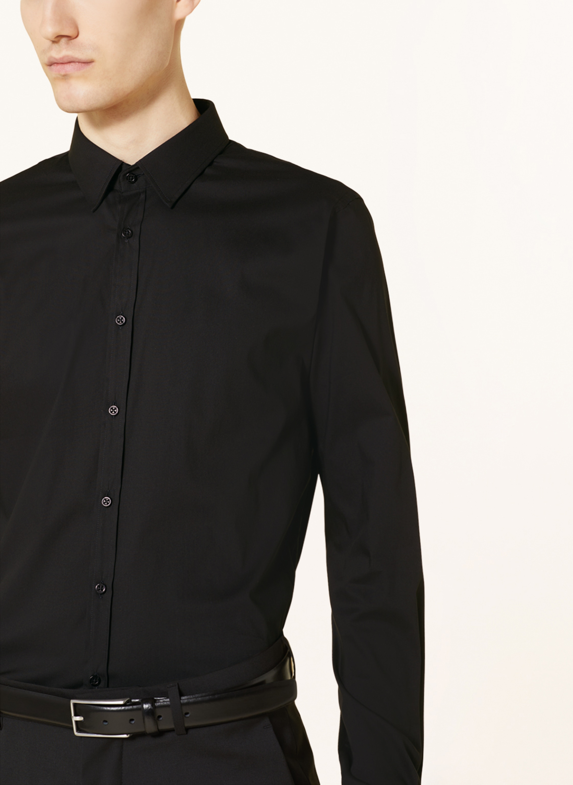 Thumbnail - q1 Manufaktur Hemd Walter Extra Slim Fit schwarz