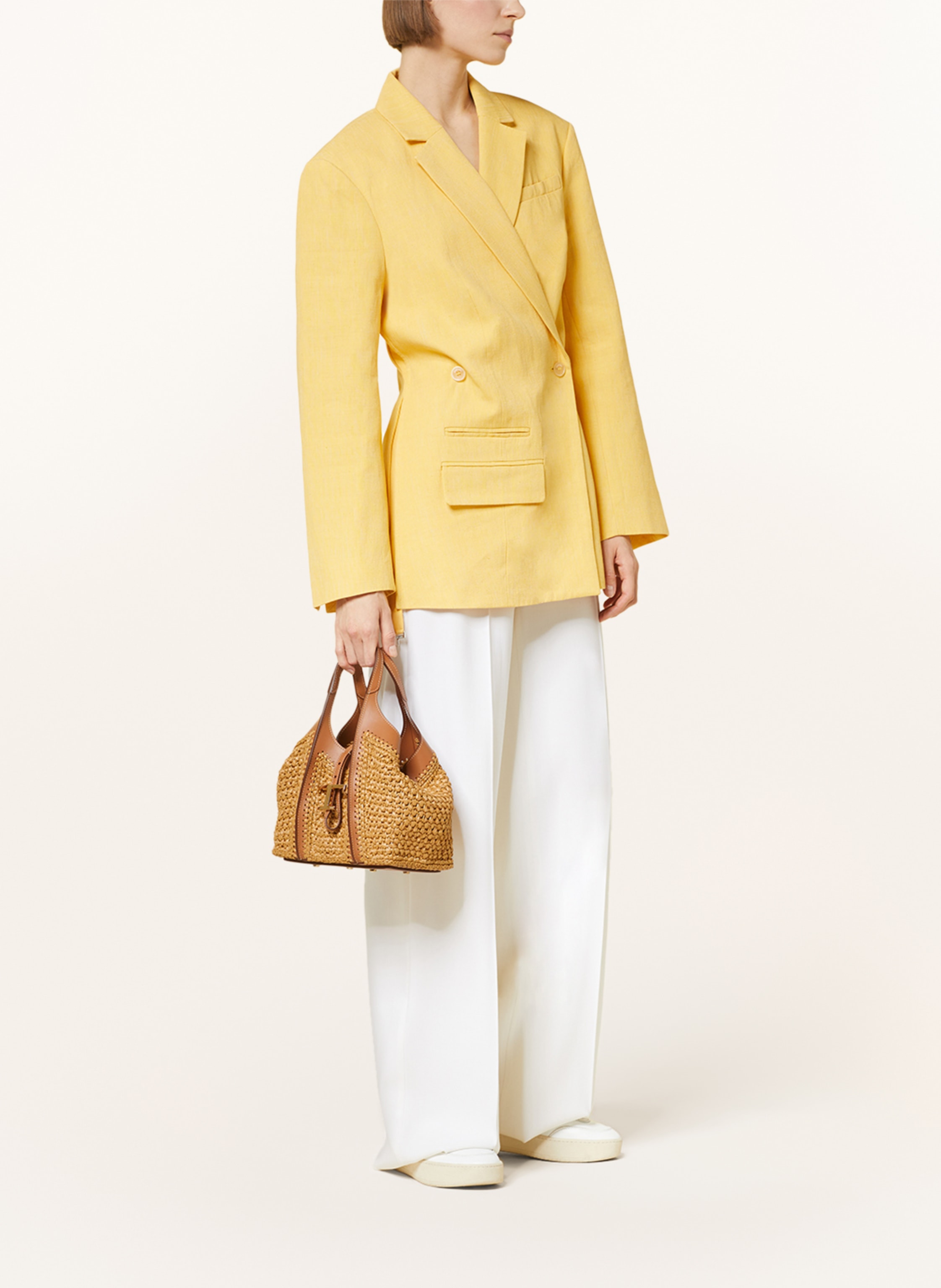 Thumbnail - Tod's Shopper Crochet Mini beige