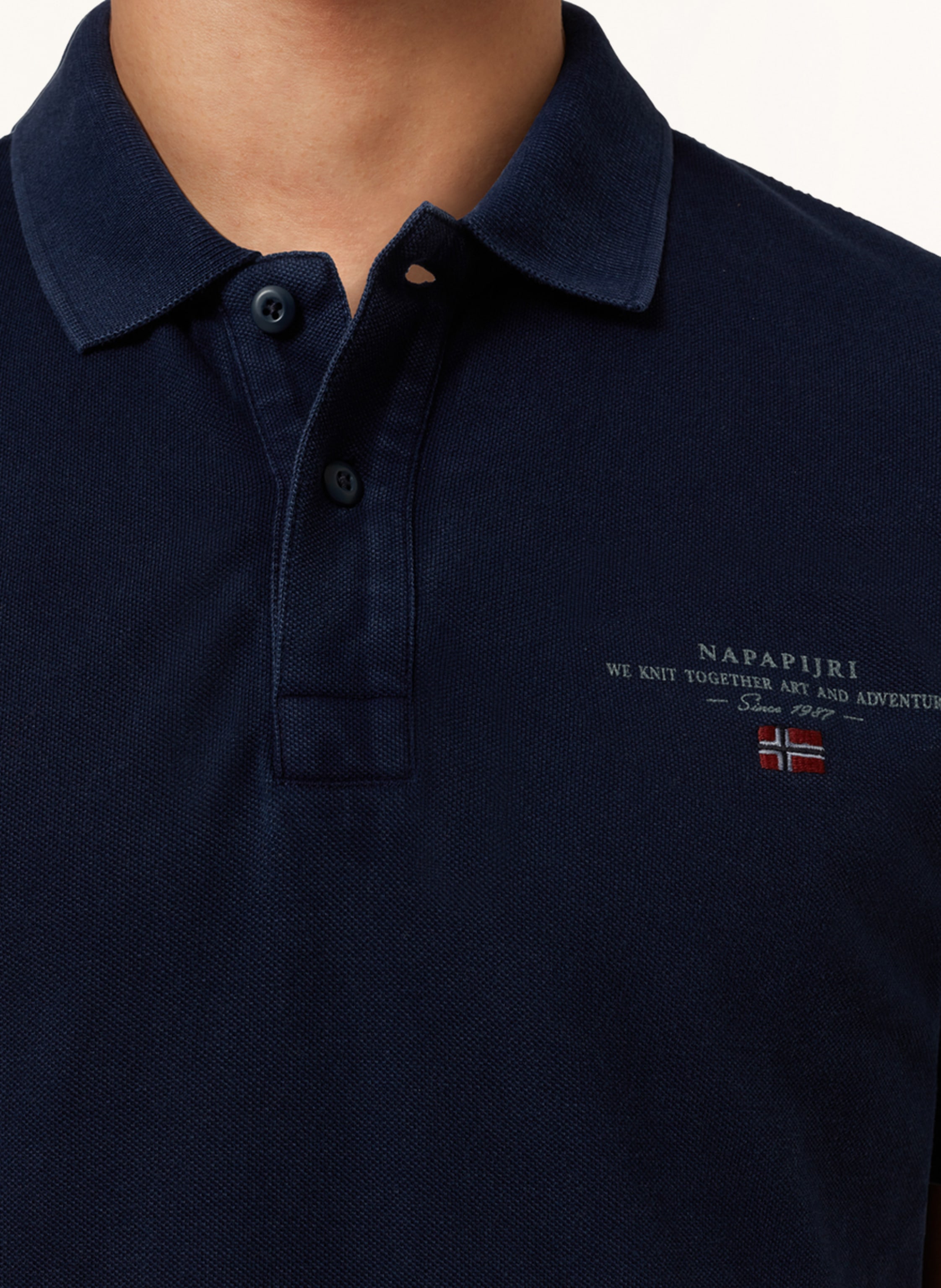 Thumbnail - Napapijri Jersey-Poloshirt Elbas Regula Fit blau