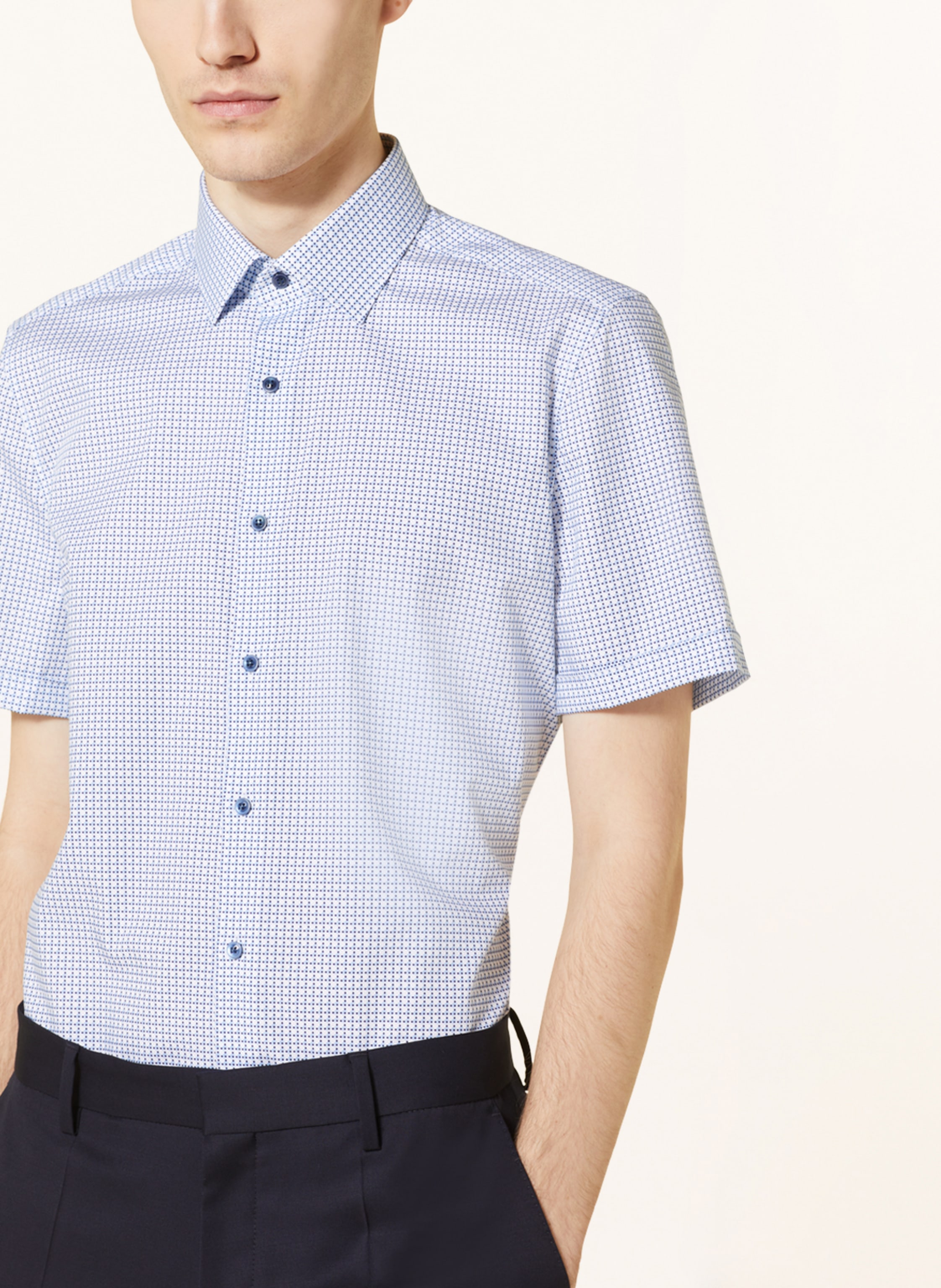 Thumbnail - Olymp Kurzarm-Hemd Level Five Body Fit blau