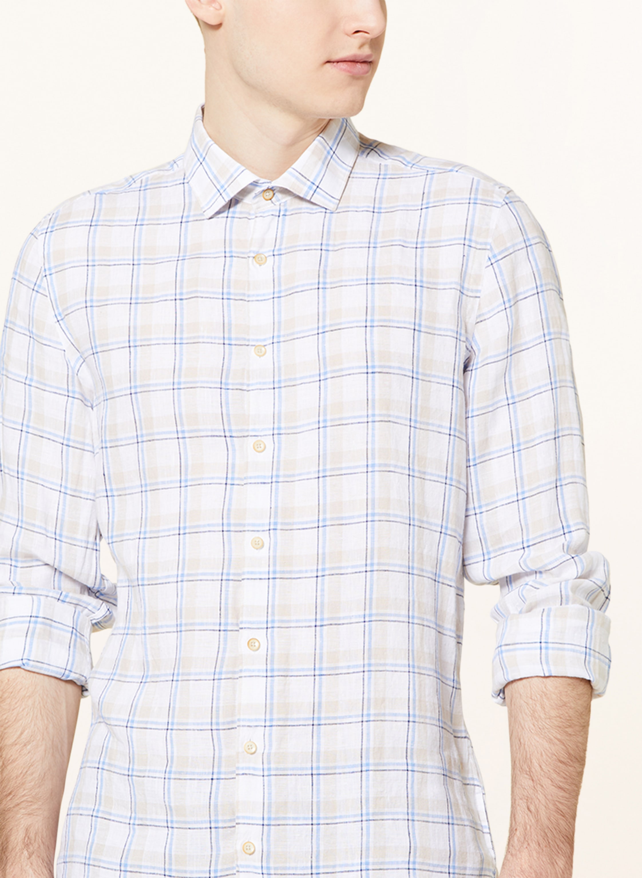 Thumbnail - Olymp Leinenhemd Level Five Body Fit blau