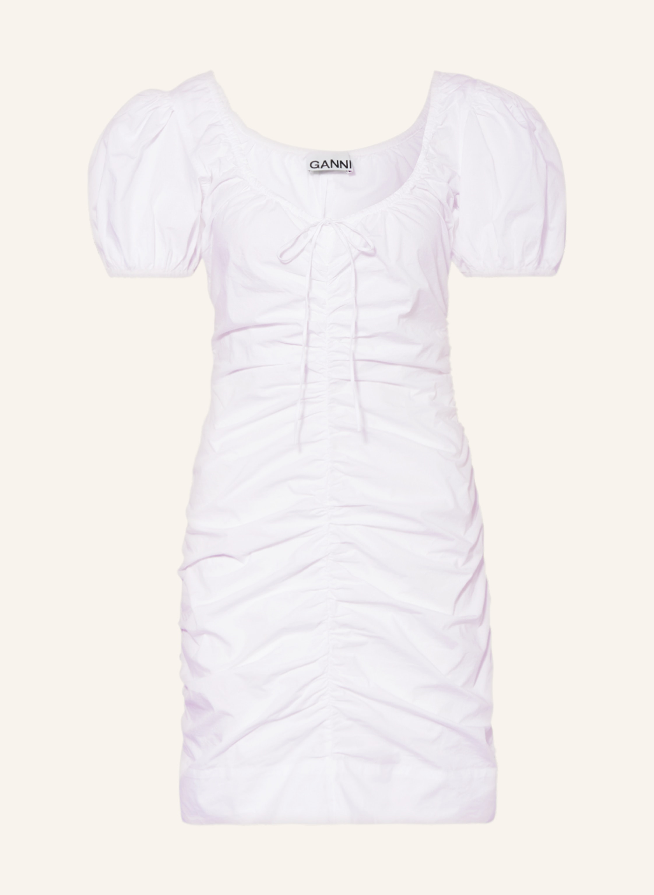 White ganni dress hotsell