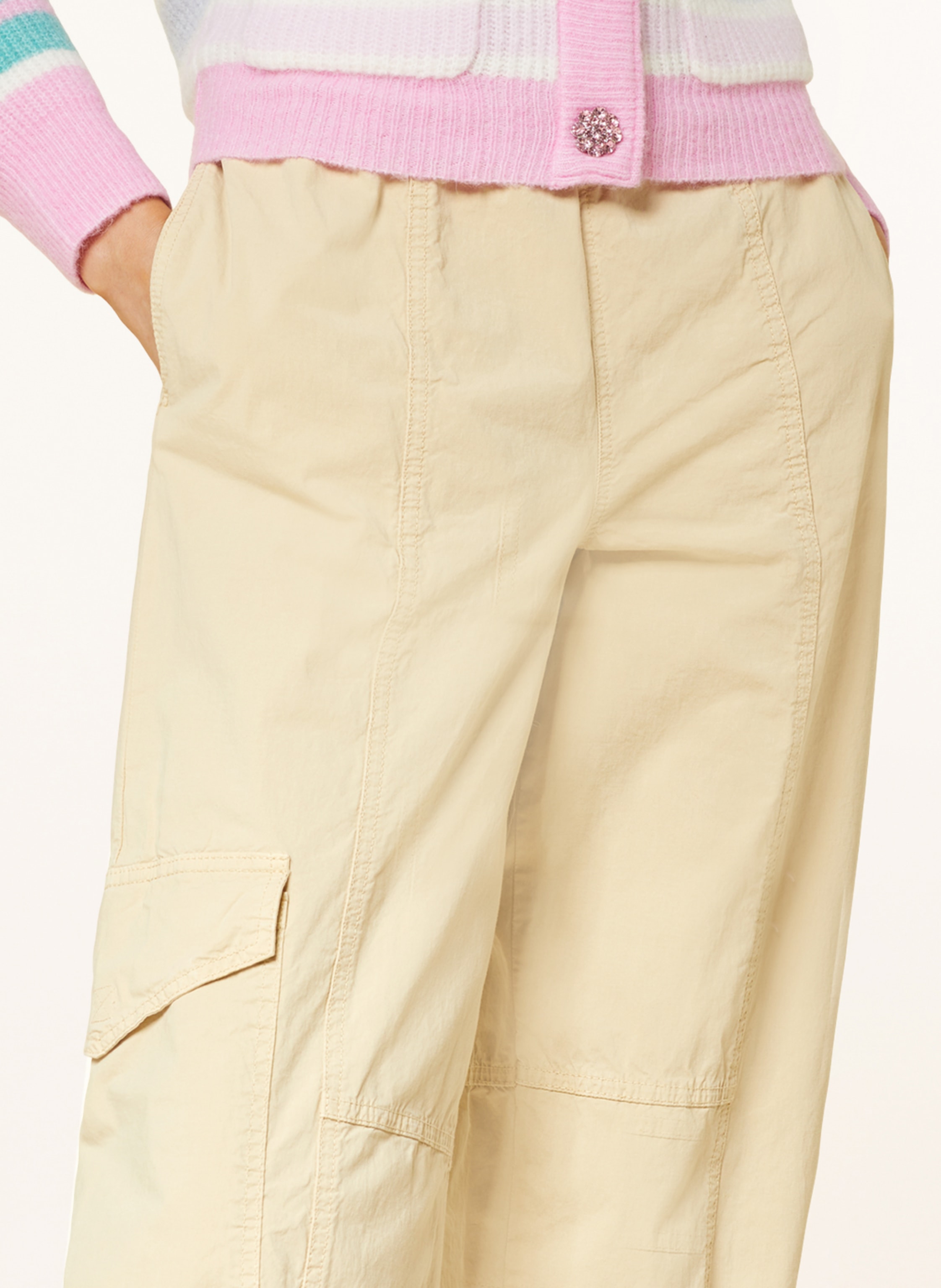 Ganni Cargohose beige – Bild 2