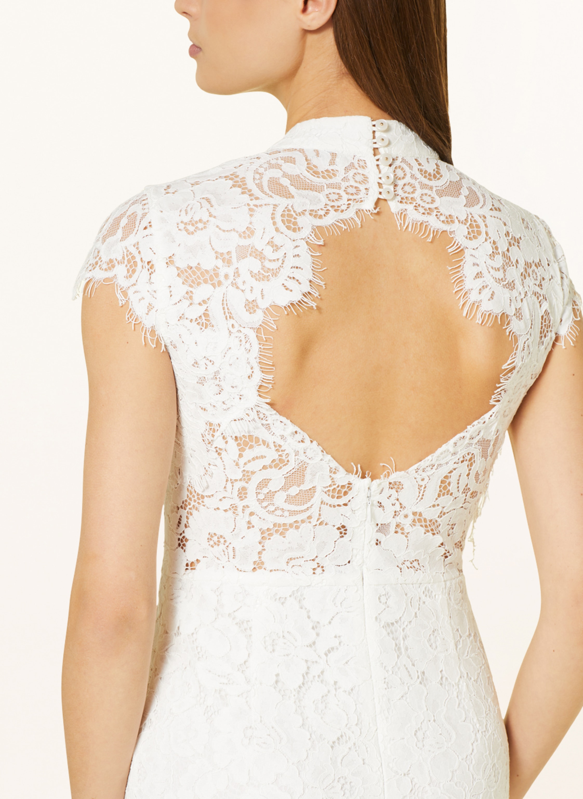 Thumbnail - Ivy Oak Cocktailkleid Mara Aus Spitze Mit Cut-Out weiss