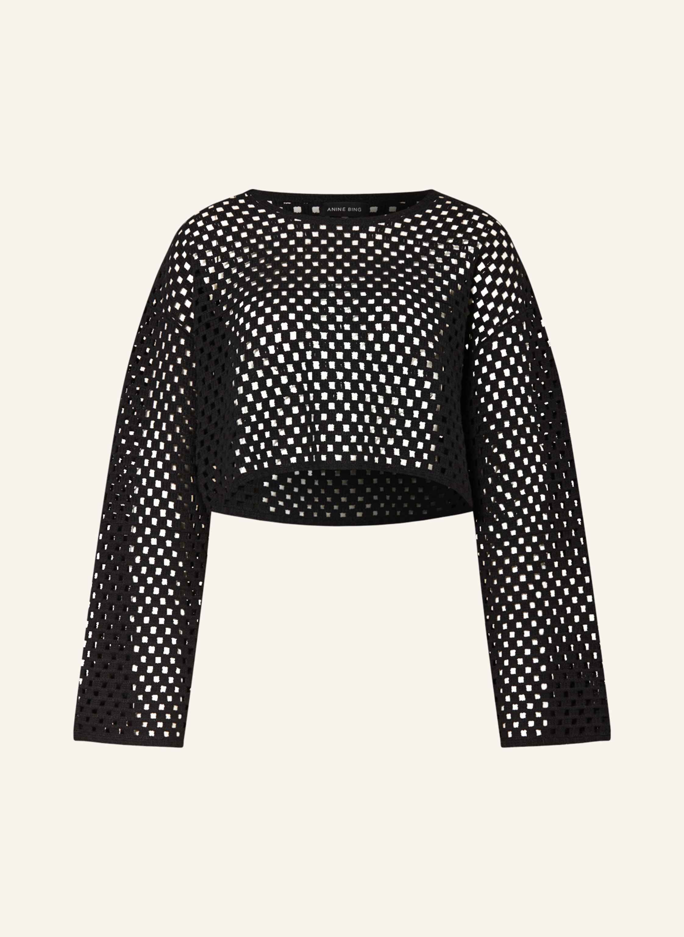 ANINE BING Cropped sweater RUBIN in black