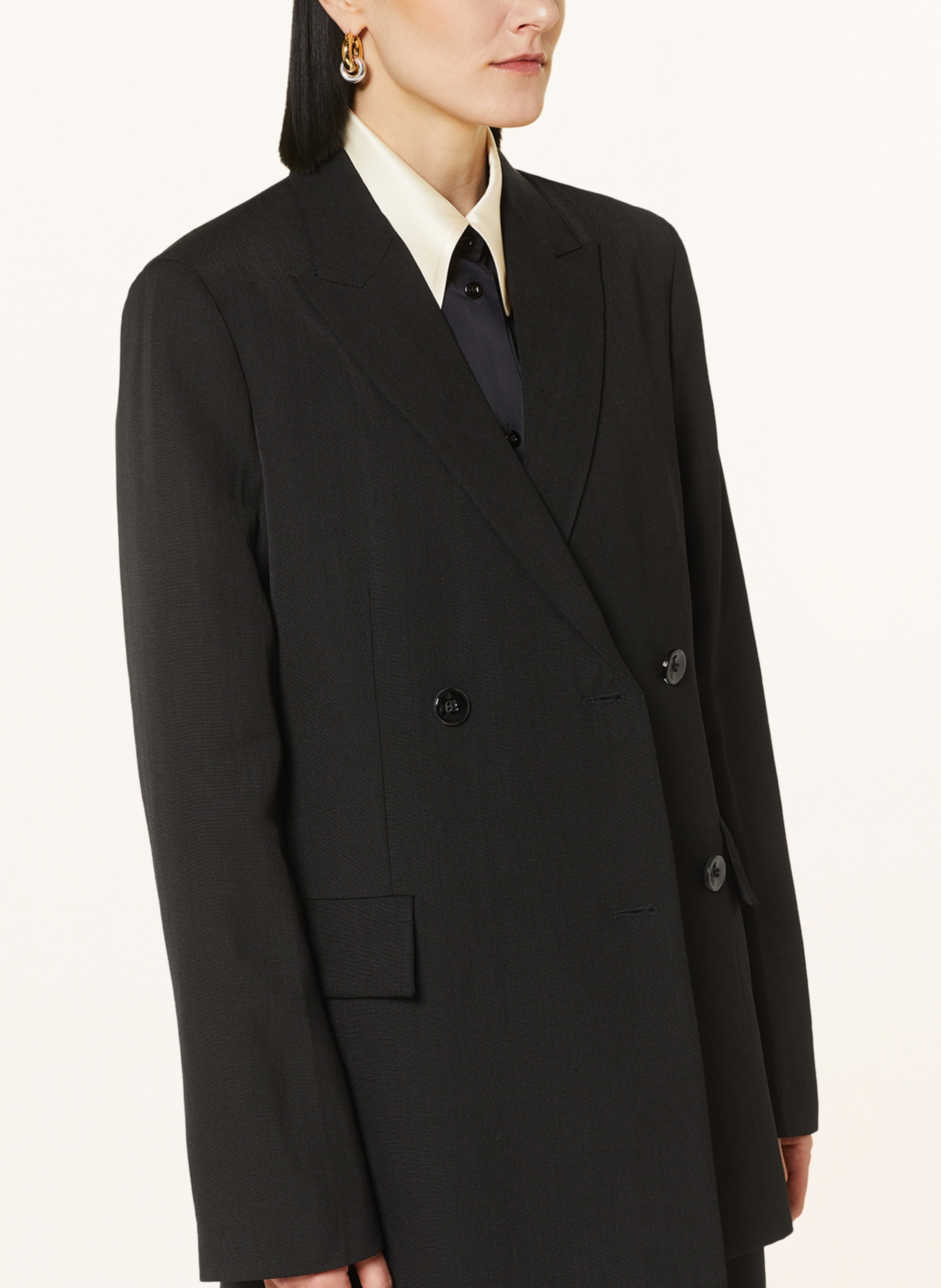 Thumbnail - Jil Sander Longblazer Mit Seide schwarz