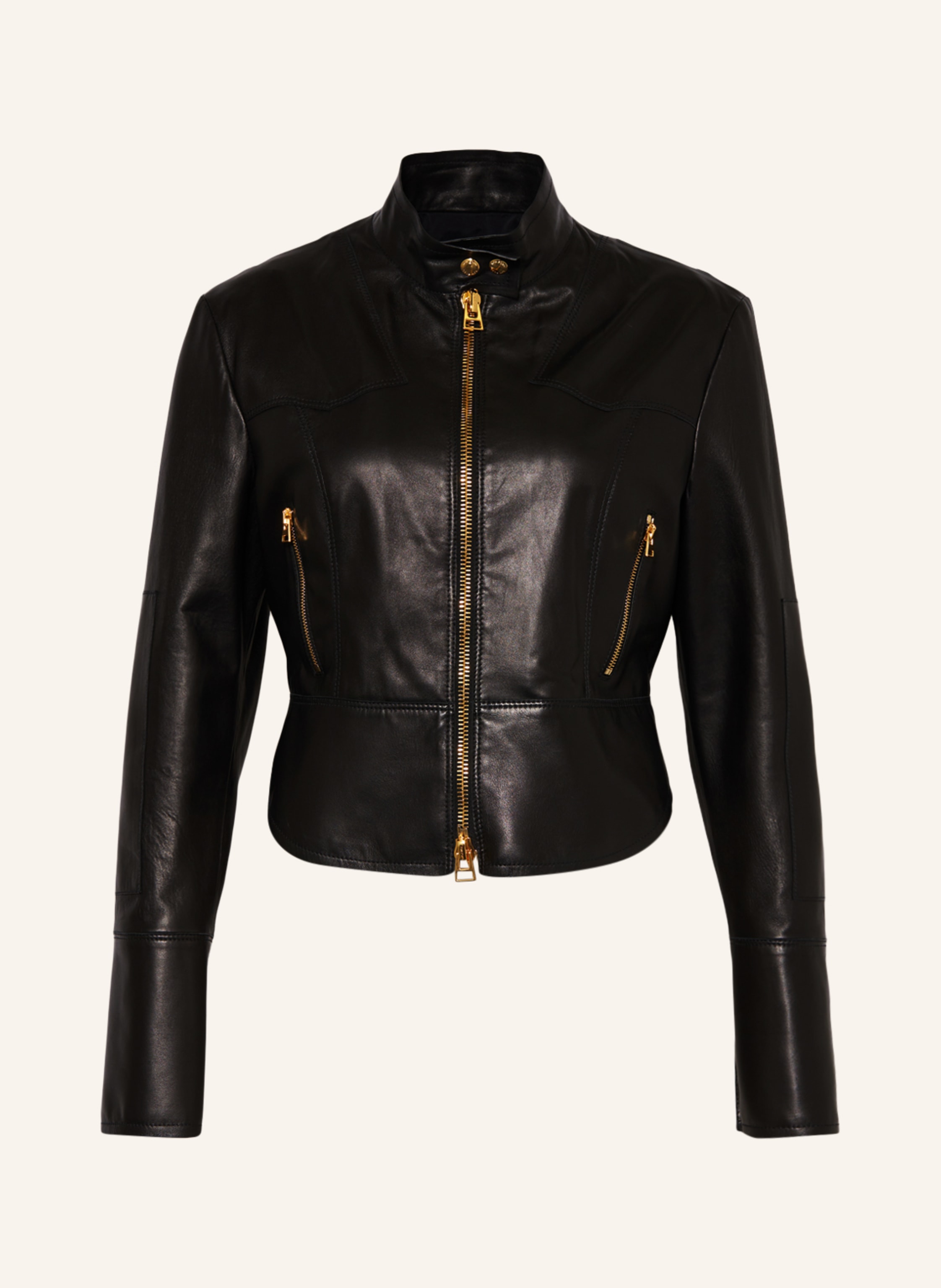 TOM FORD Cropped leather jacket in black | Breuninger