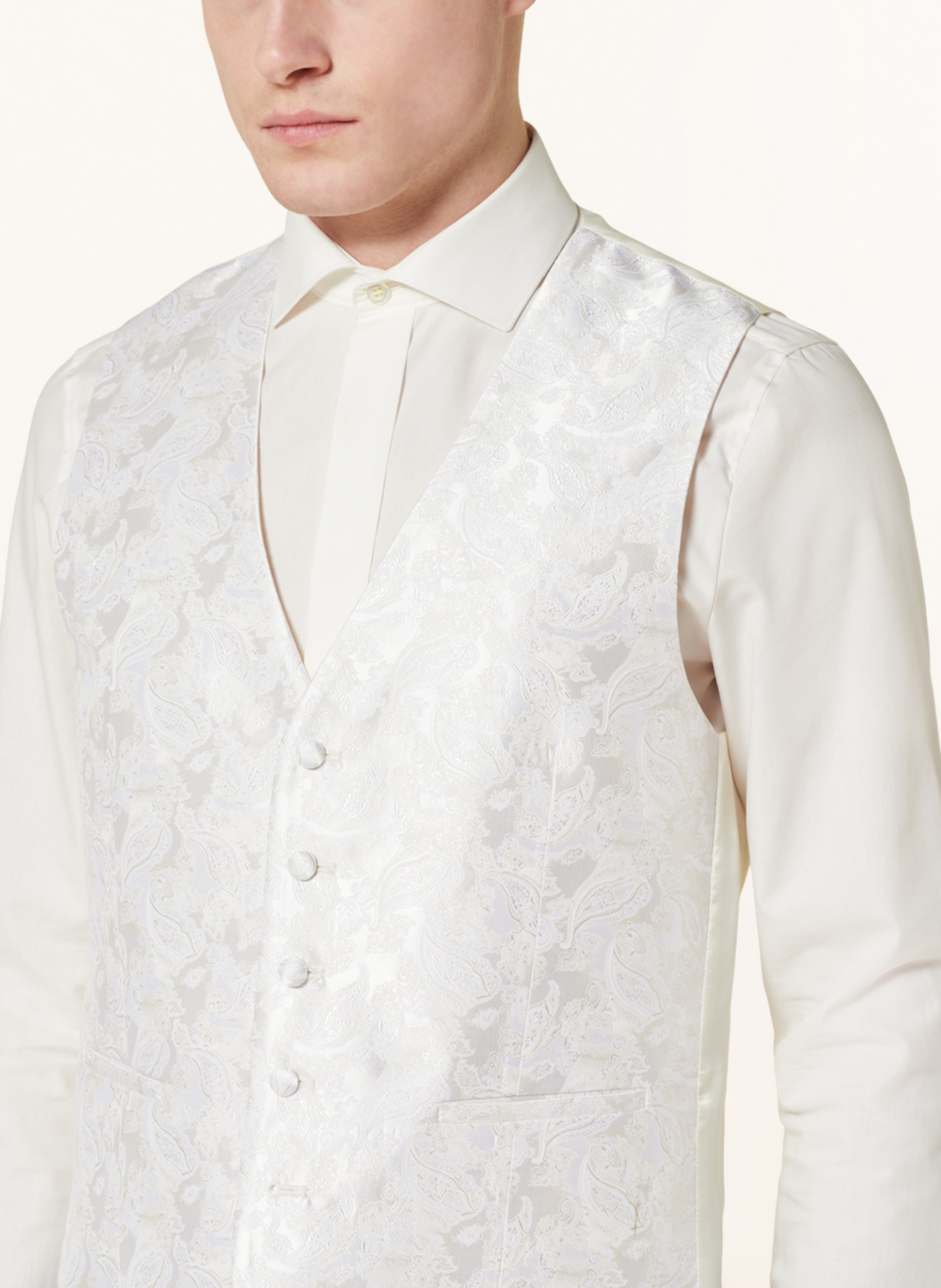 Thumbnail - Wilvorst Anzugweste Regular Fit beige