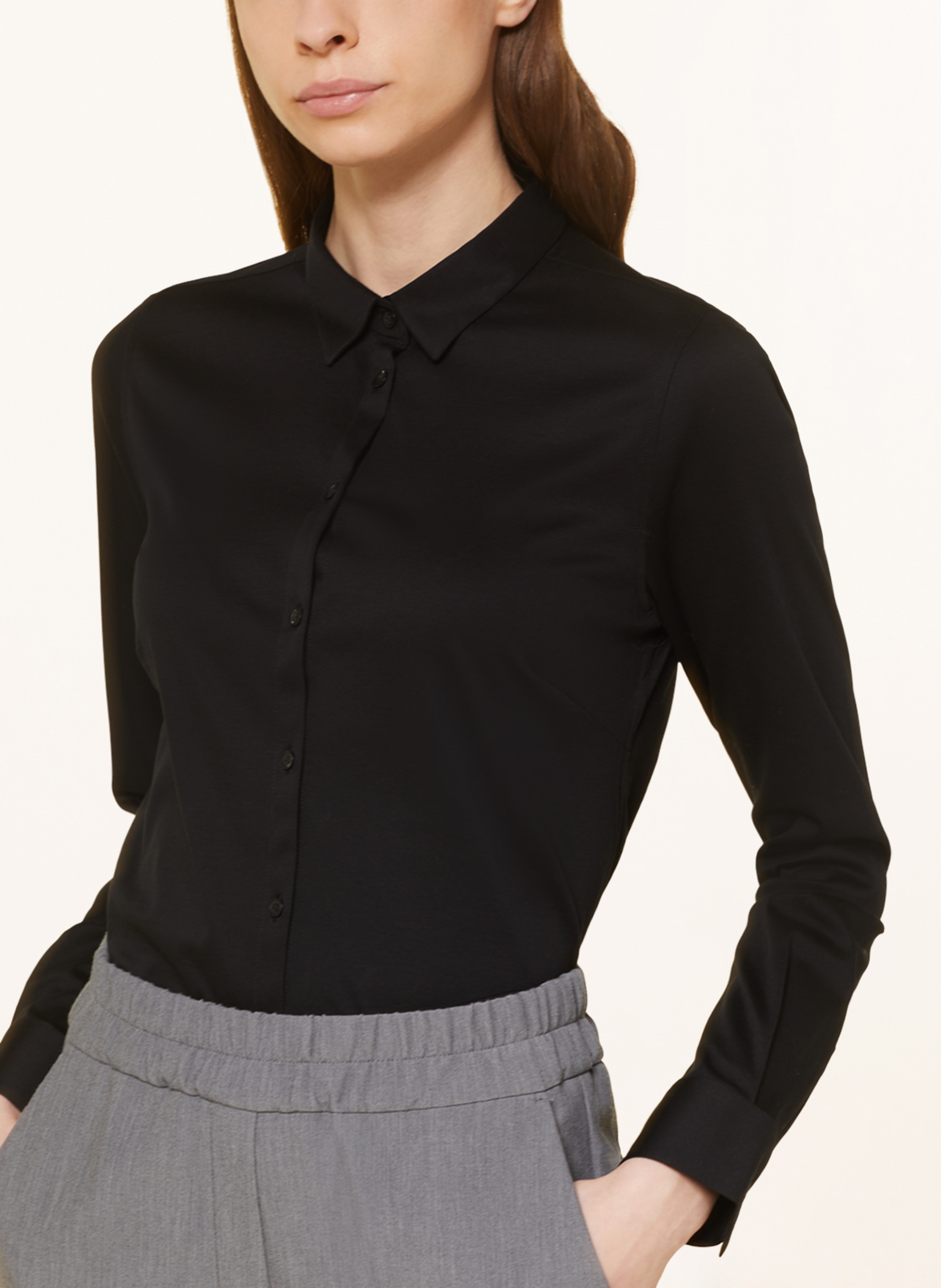 Thumbnail - Mos Mosh Hemdbluse Mmtina Aus Jersey schwarz