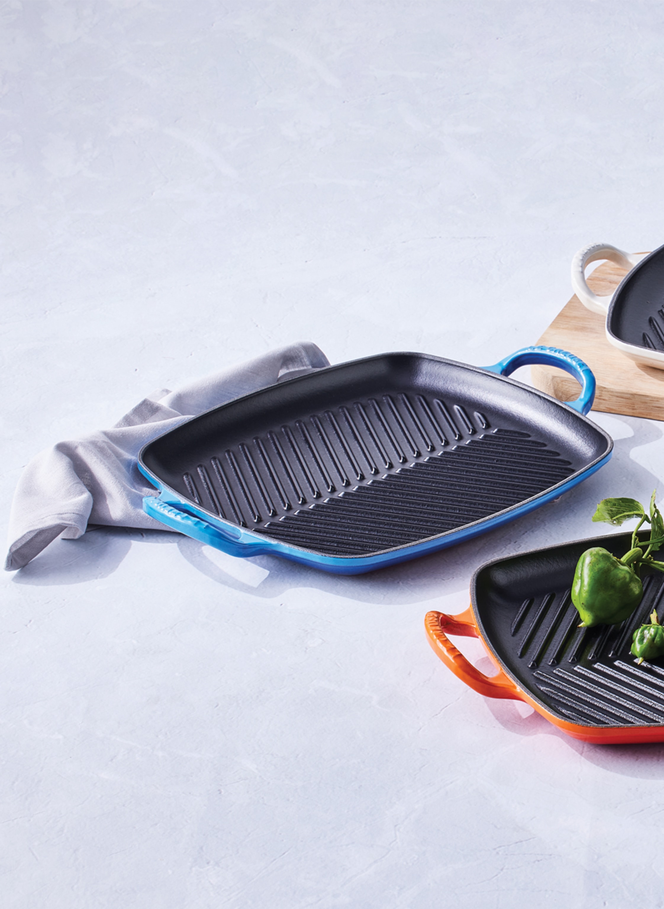 Thumbnail - Le Creuset Grillplatte Signature blau