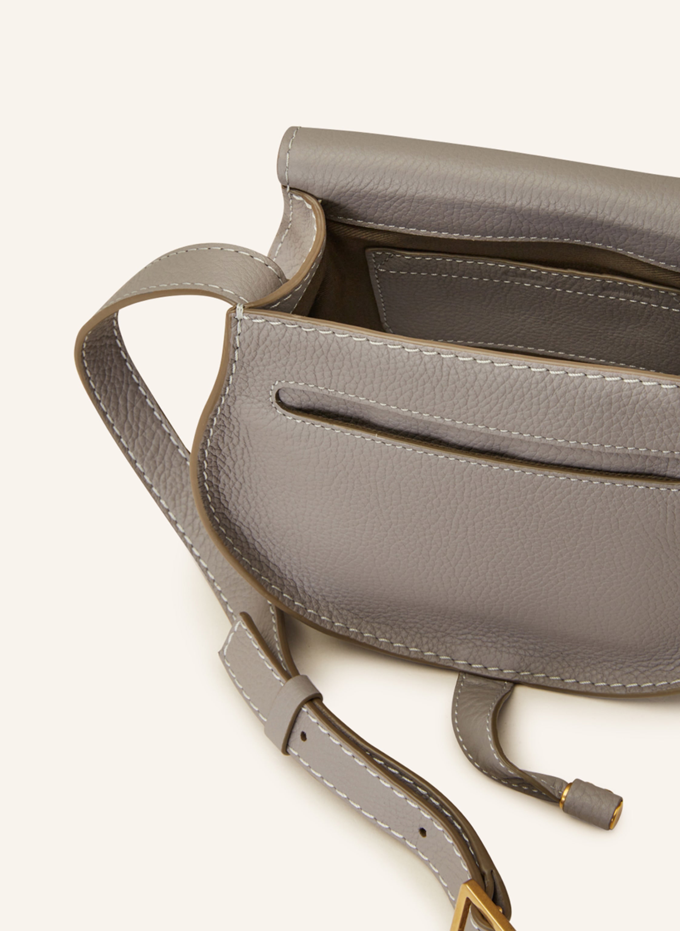 Thumbnail - Chloé Umhängetasche Marcie Mini grau